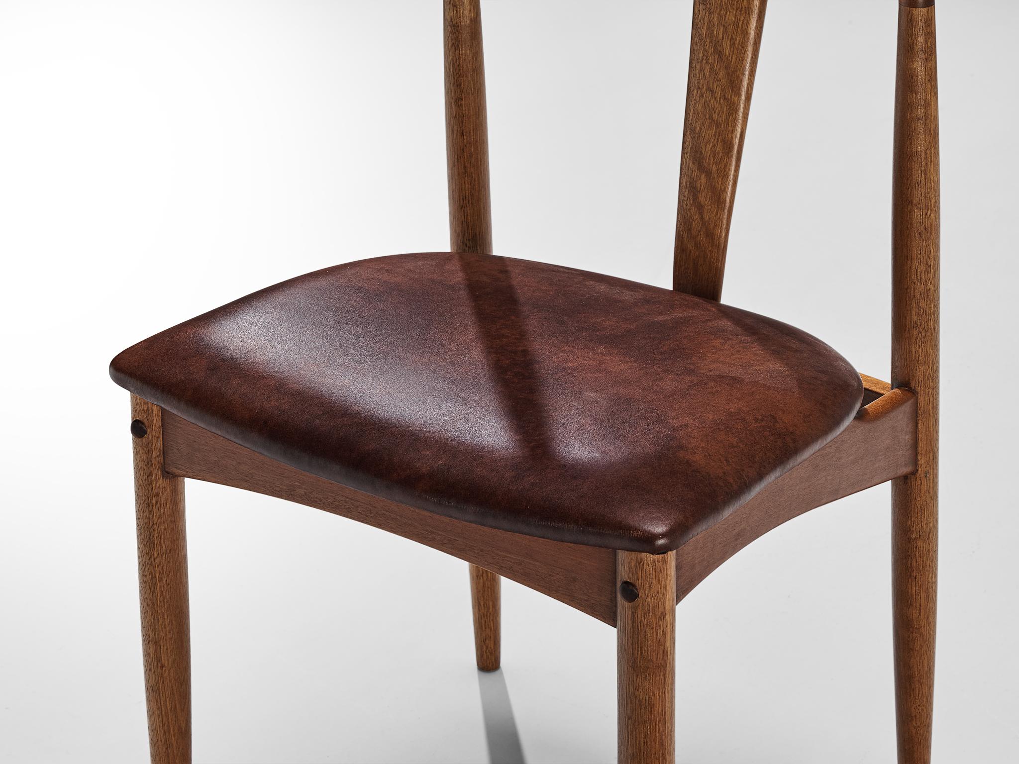 Johannes Andersen Pair of 'Juliane' Dining Chairs in Teak and Leather For Sale 3