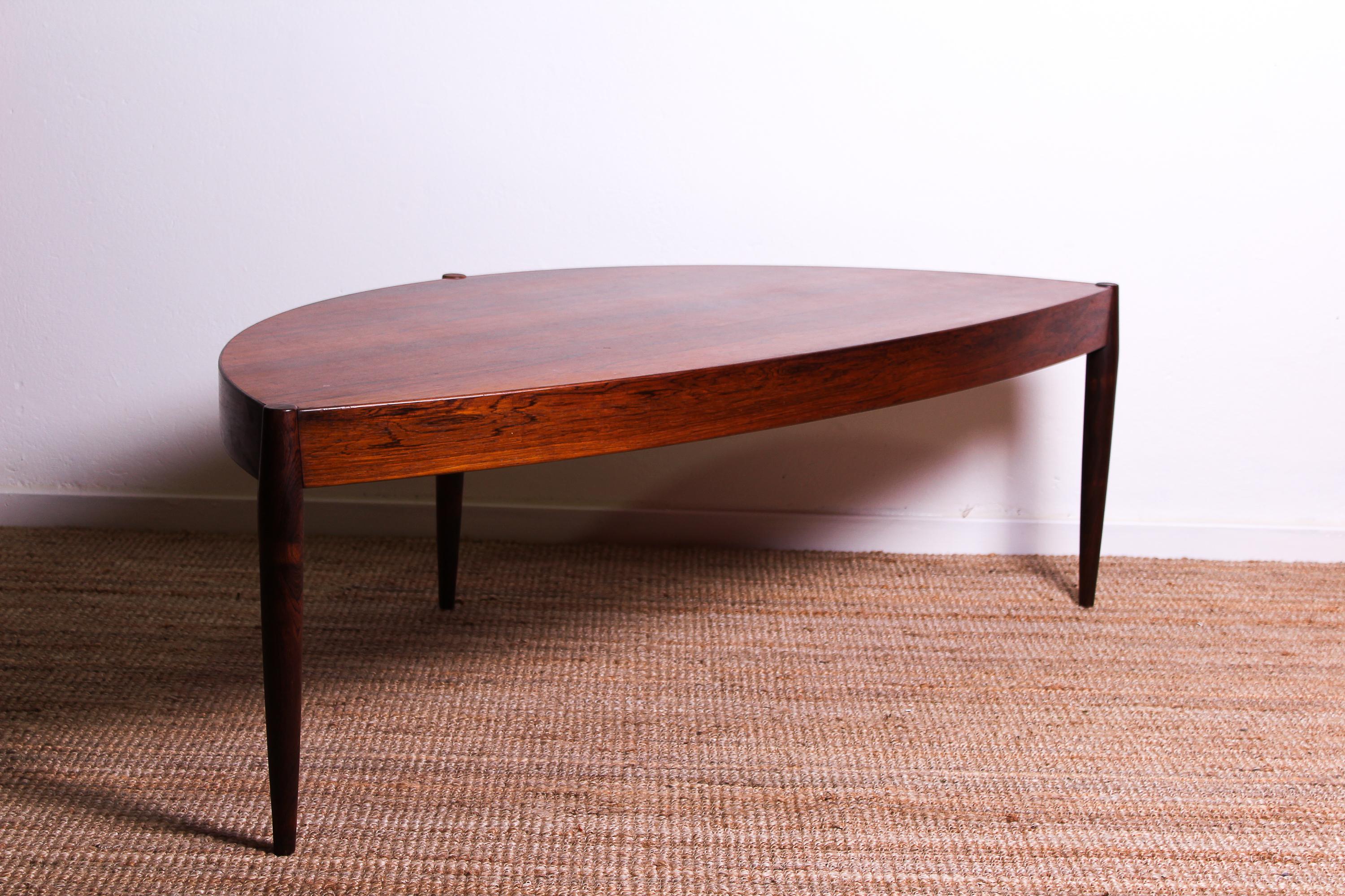 Scandinavian Johannes Andersen Rosewood Coffee Table for Tresnum, 1950s For Sale