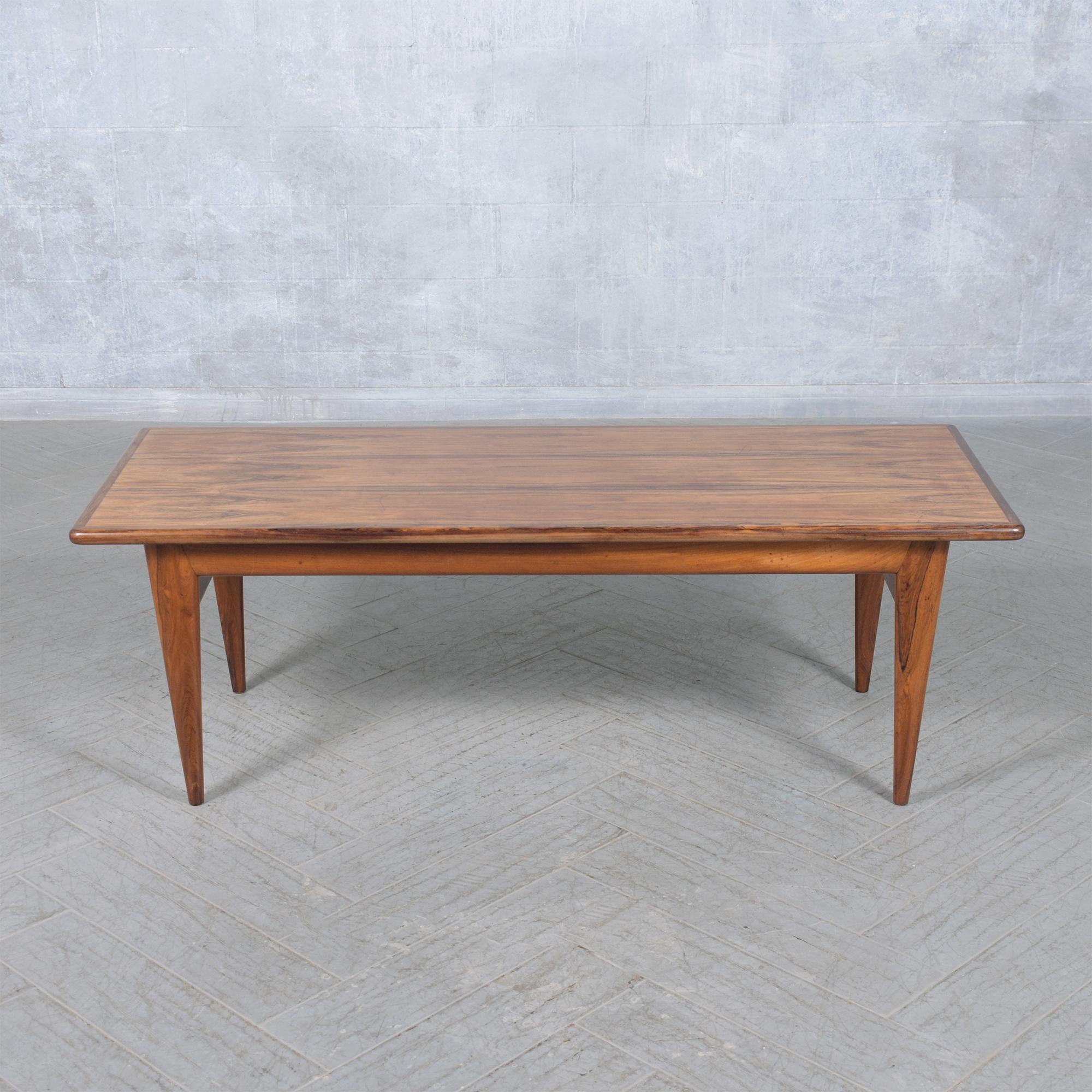 Danish Modern Scandinavian Rosewood Coffee Table: Mid-Century Elegance For Sale