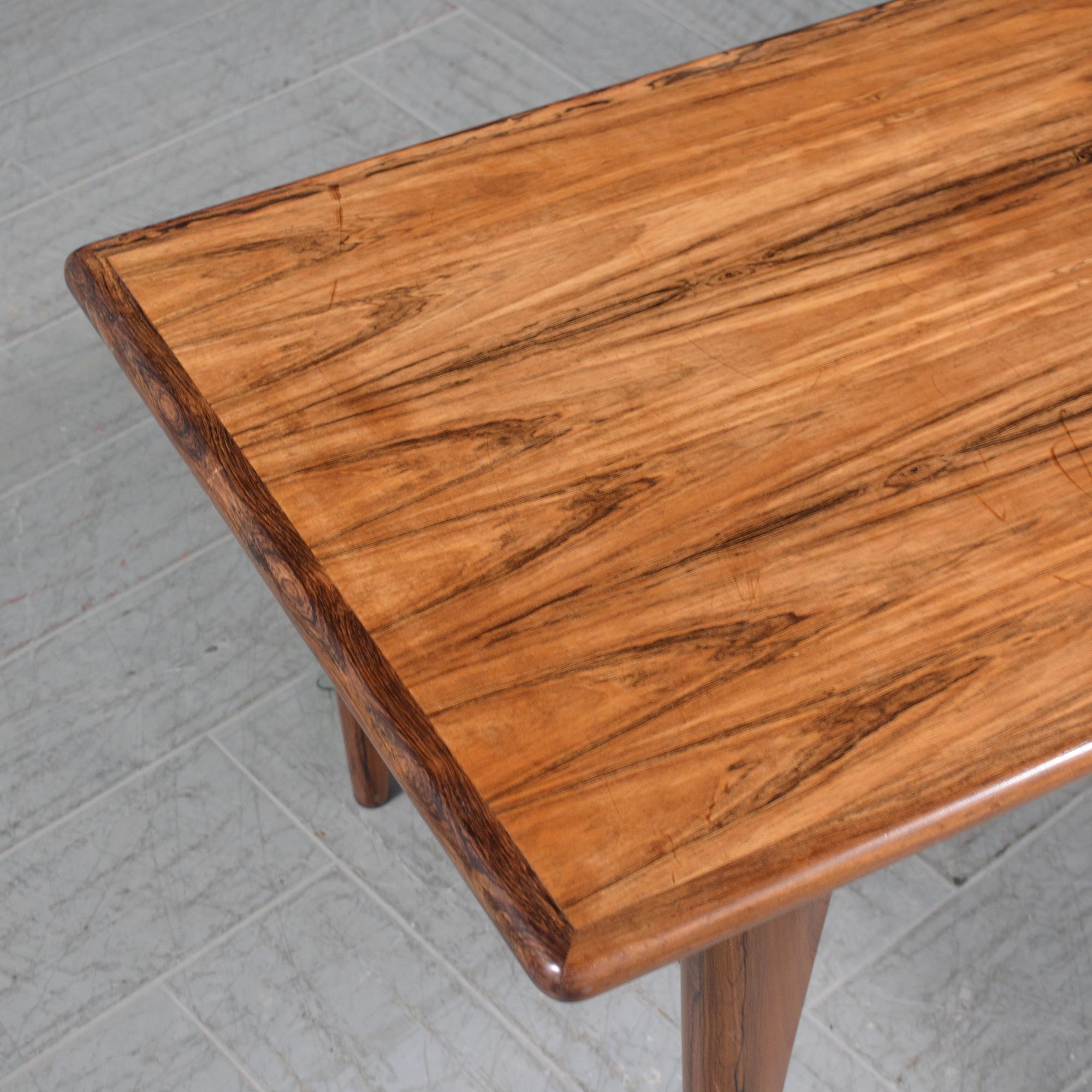 Wood Modern Scandinavian Rosewood Coffee Table: Mid-Century Elegance For Sale