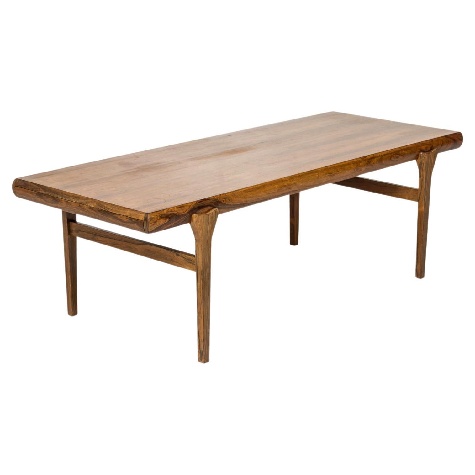 Johannes Andersen Rosewood Coffee Table with Drawers For Sale