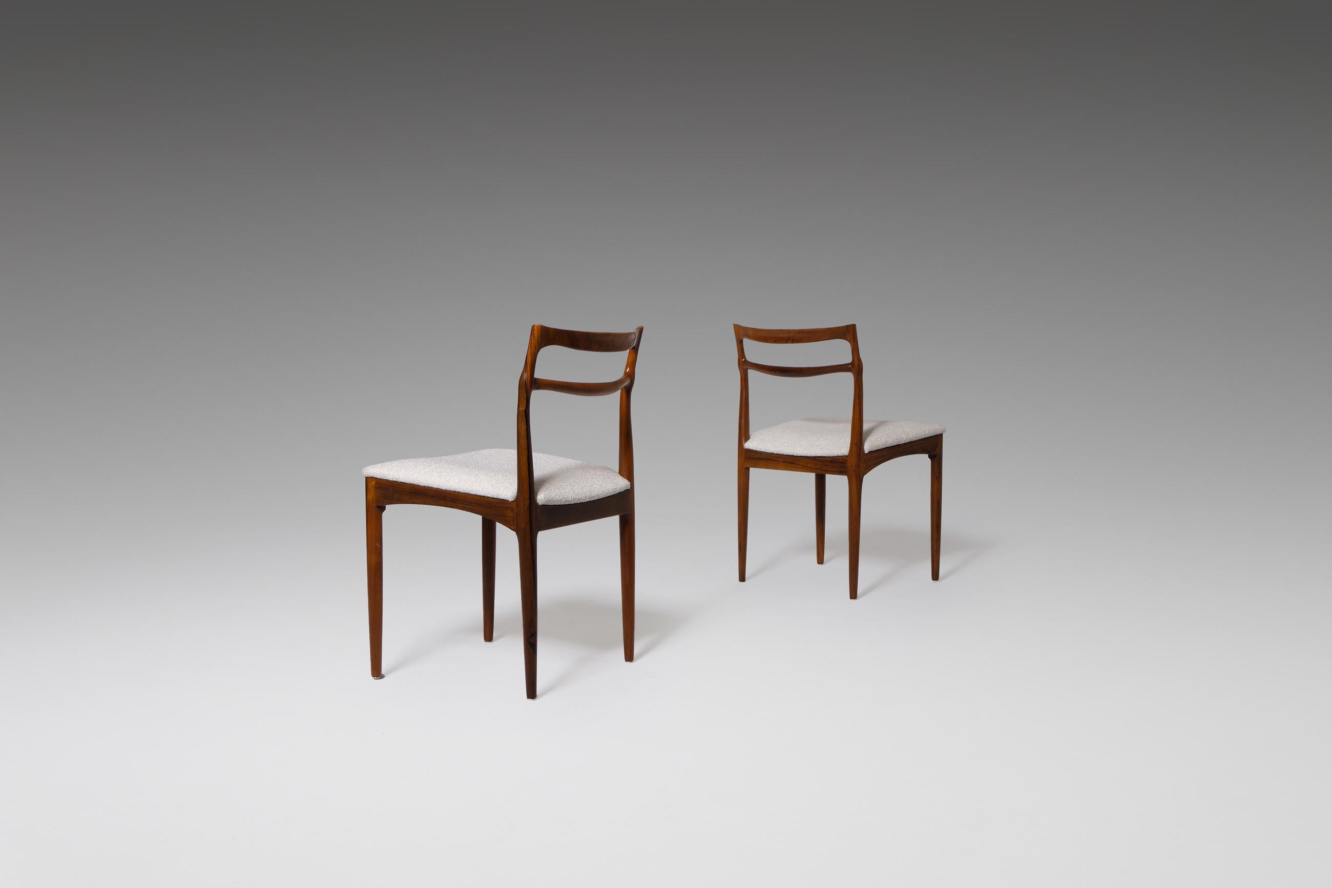 Johannes Andersen Rosewood Dining Chairs, Set of Four 1