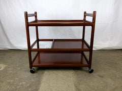 Johannes Andersen Rosewood / Mahogany Tea Trolley or Bar Cart by CFC Silkeborg