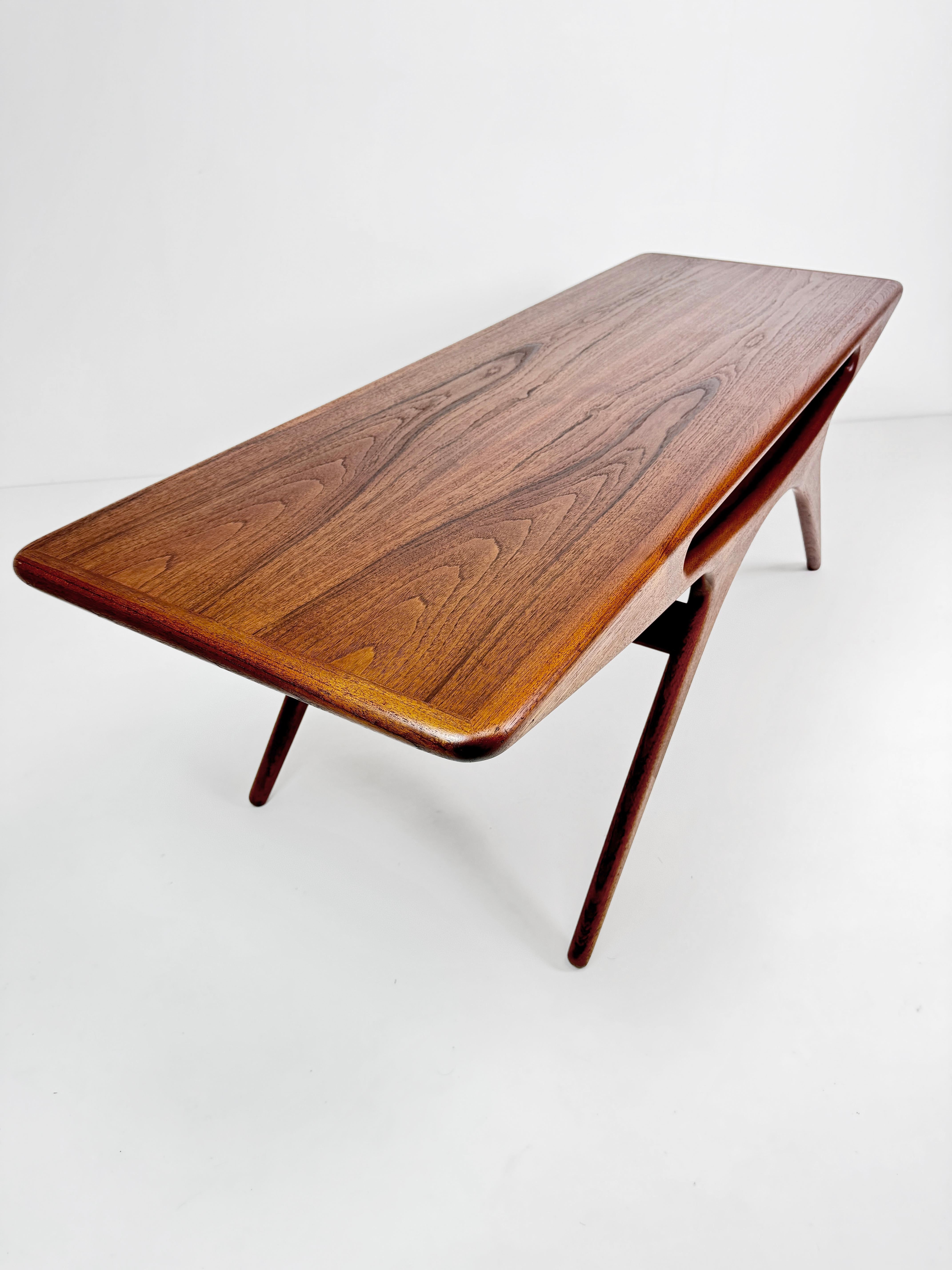 Coffee Table Teakwood by Johannes Andersen, for CFC Silkeborg, Denmark 1950's in vendita 2