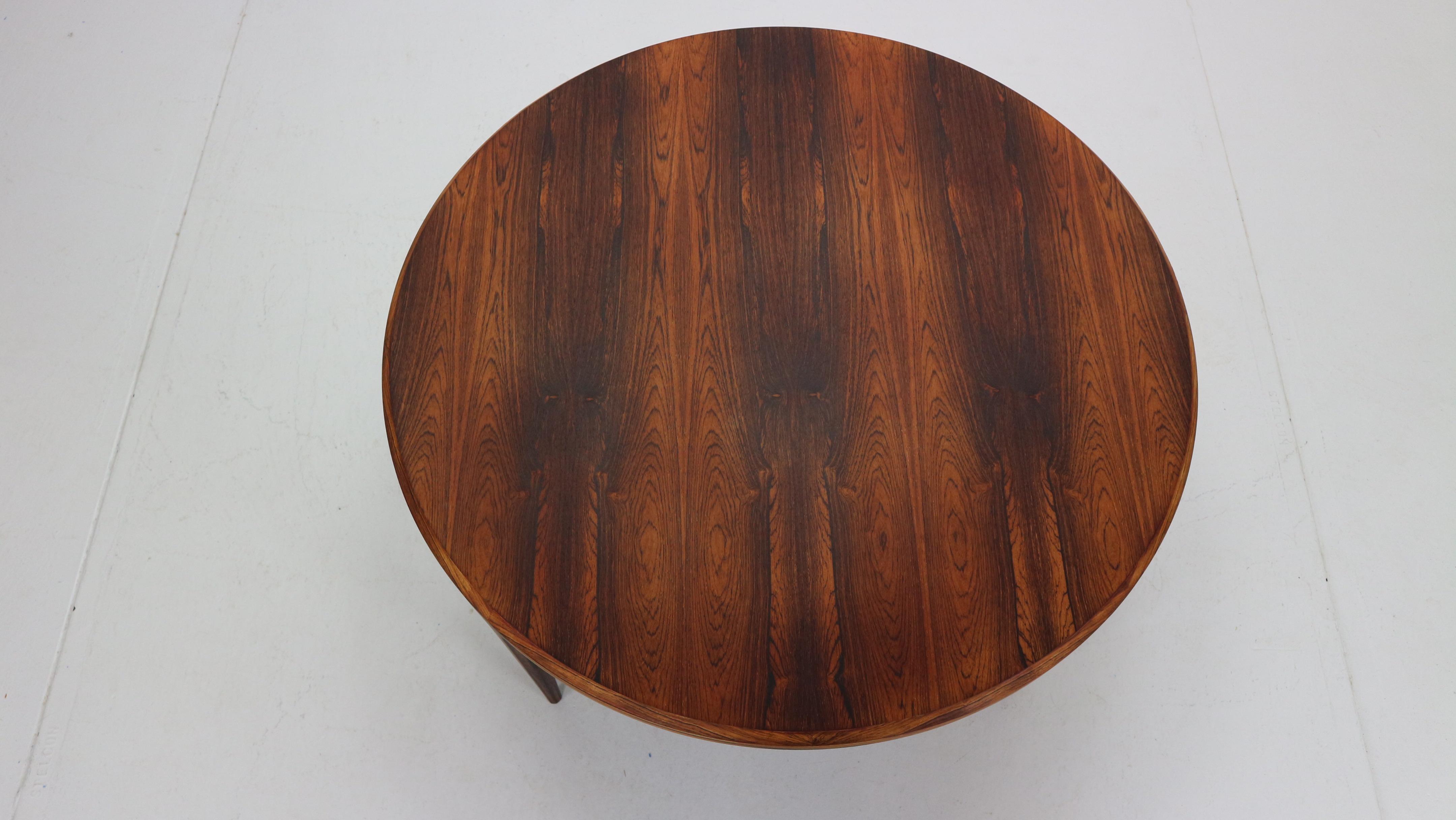 Johannes Andersen Round Coffee, Low Table For CFC Silkeborg, 1960s, Denmark 3