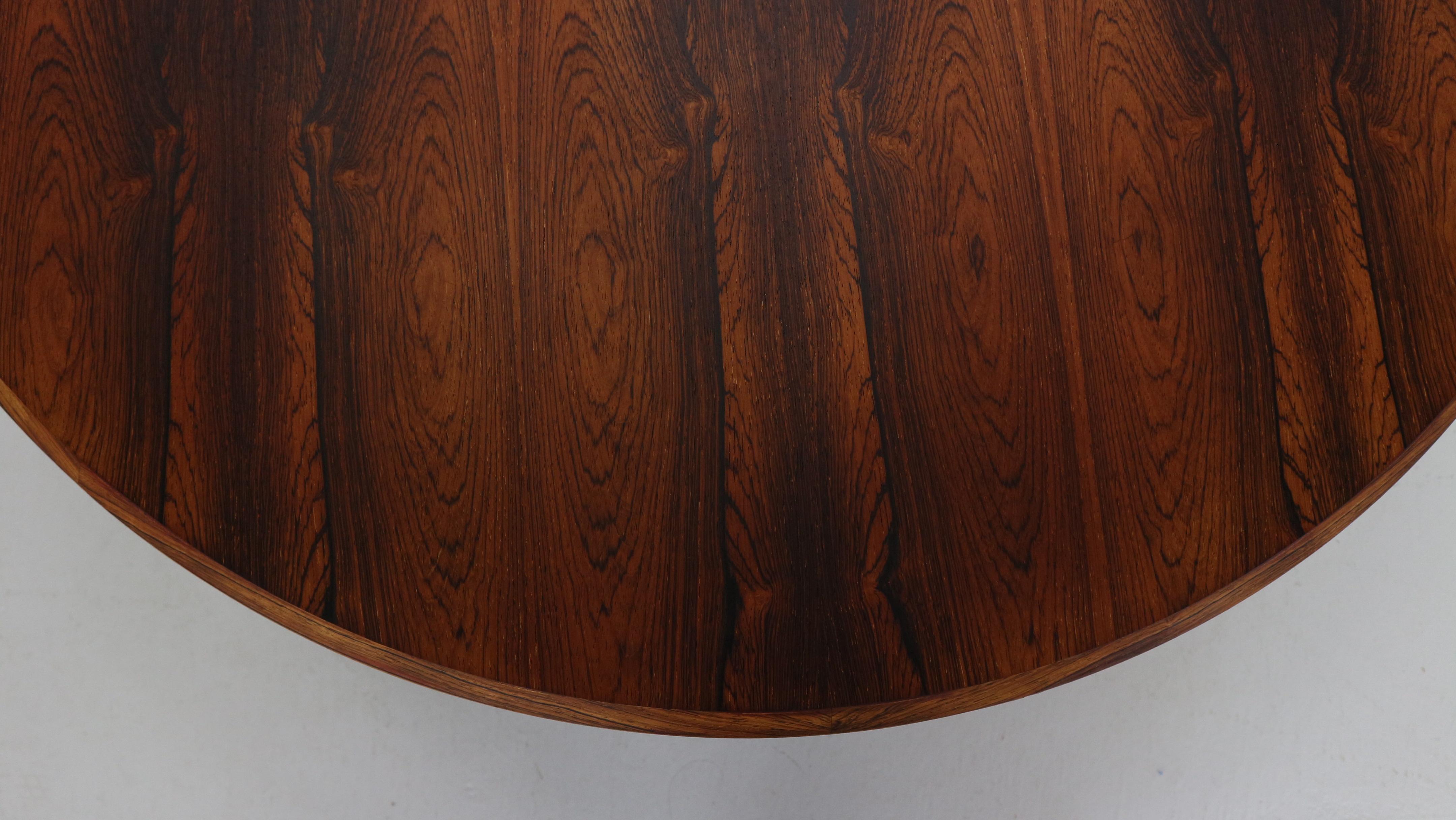 Johannes Andersen Round Coffee, Low Table For CFC Silkeborg, 1960s, Denmark 5