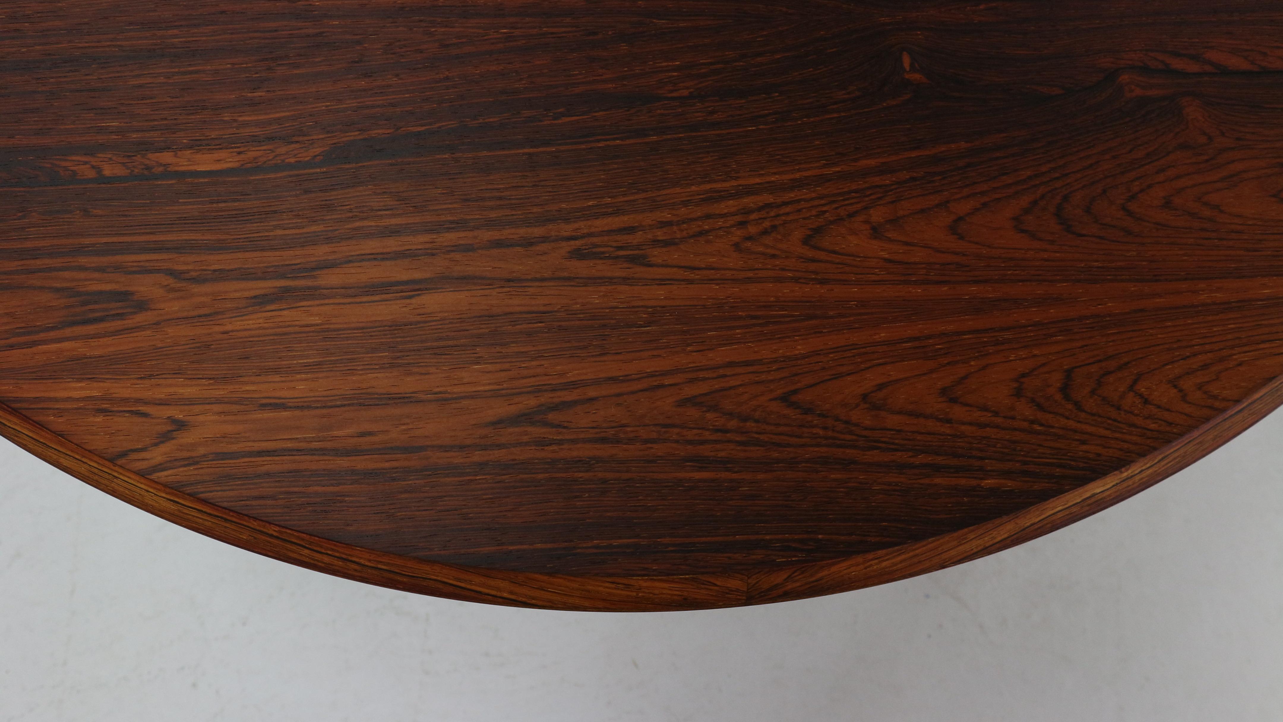 Johannes Andersen Round Coffee, Low Table For CFC Silkeborg, 1960s, Denmark 8