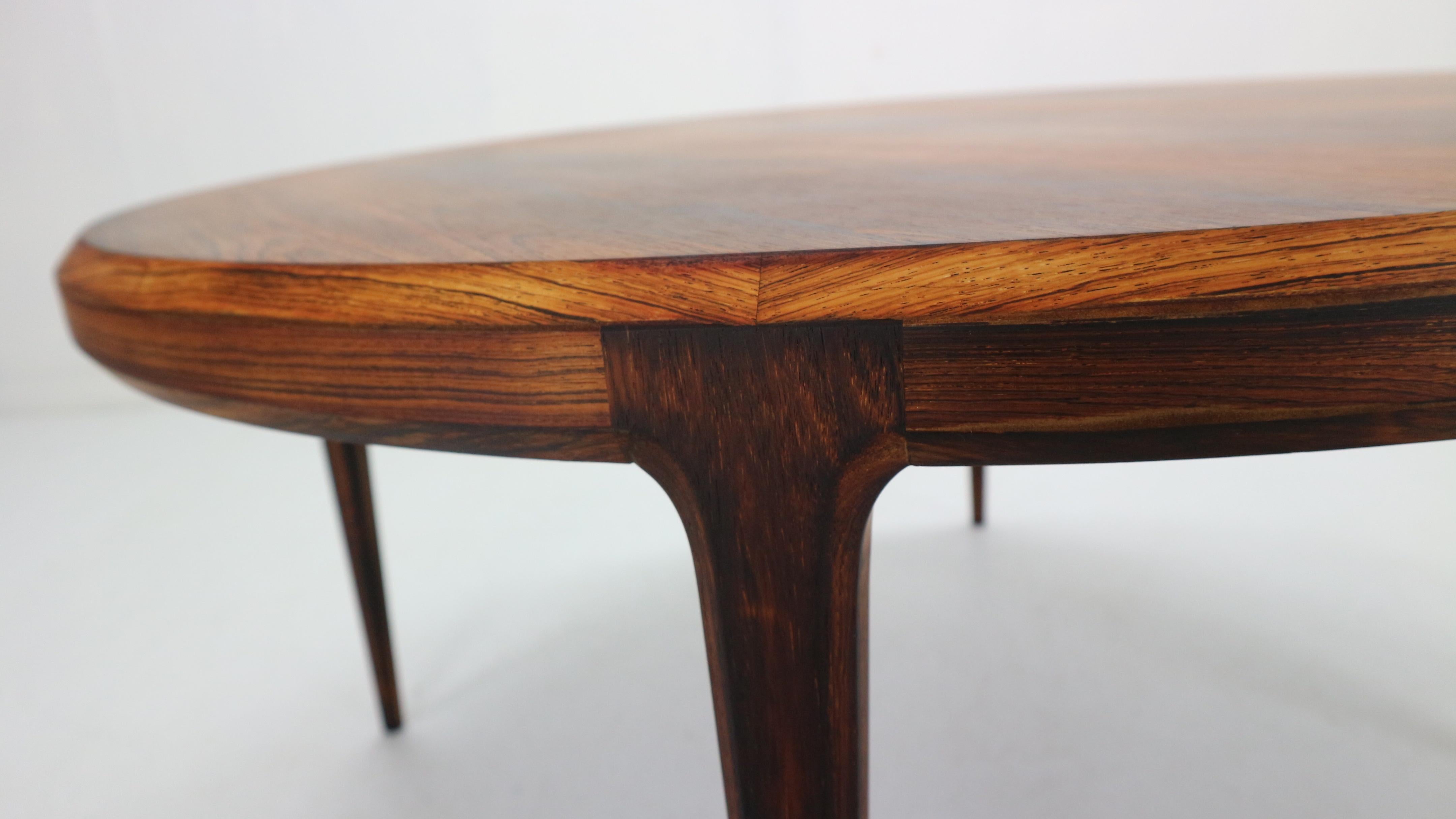 Johannes Andersen Round Coffee, Low Table For CFC Silkeborg, 1960s, Denmark 9