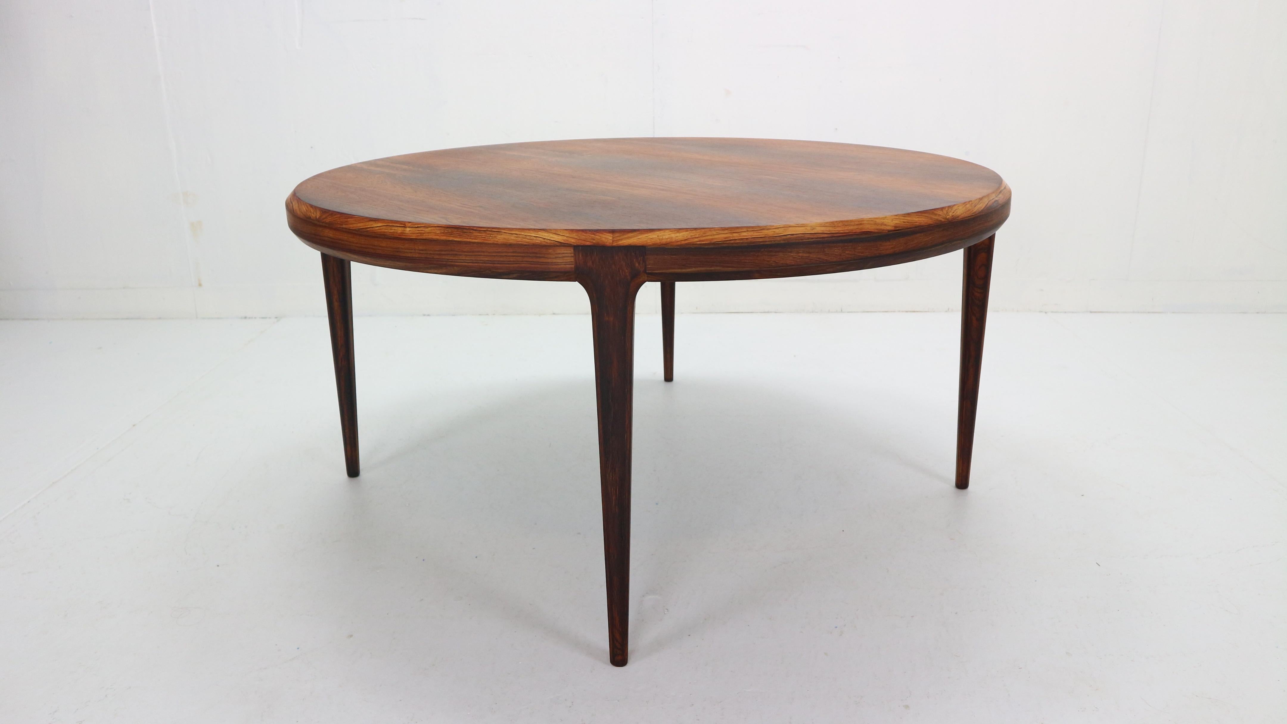 Danish Johannes Andersen Round Coffee, Low Table For CFC Silkeborg, 1960s, Denmark