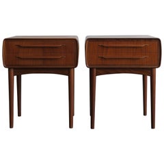 Johannes Andersen Scandinavian Teak Night Stands for CFC Silkeborg, 1960s