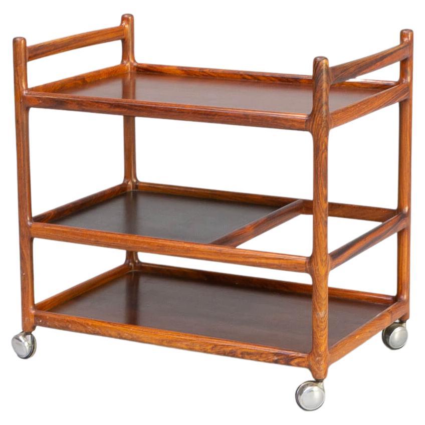 Henning Korch Serving Trolley by CFC Silkeborg For Sale