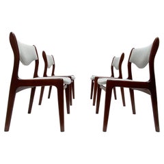 Vintage Johannes Andersen Set of 4 Solid Teak Dining Chairs produced by Mahjongg, 1960's