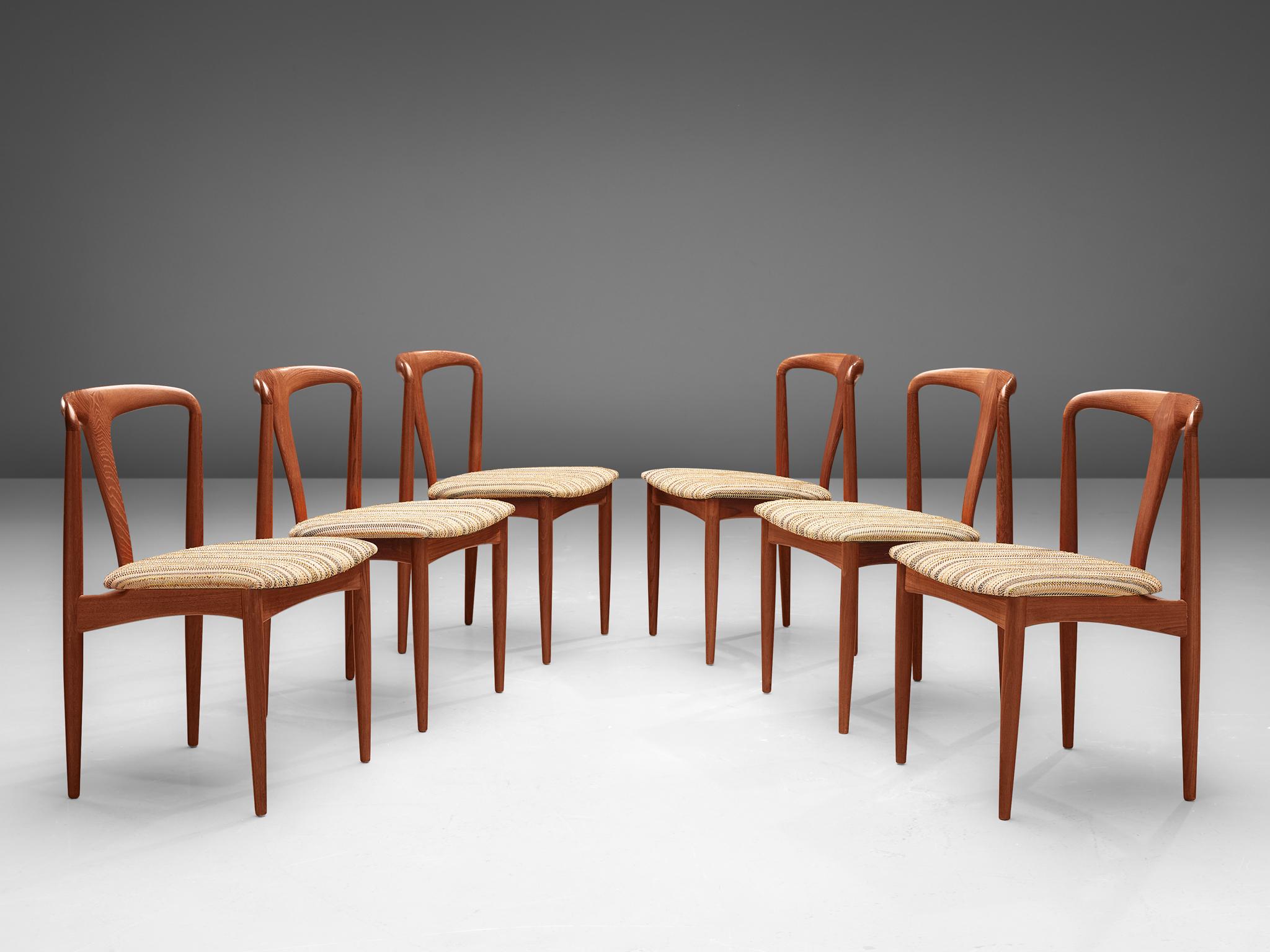 Danish Johannes Andersen Set of 'Juliane' Dining Chairs in Teak