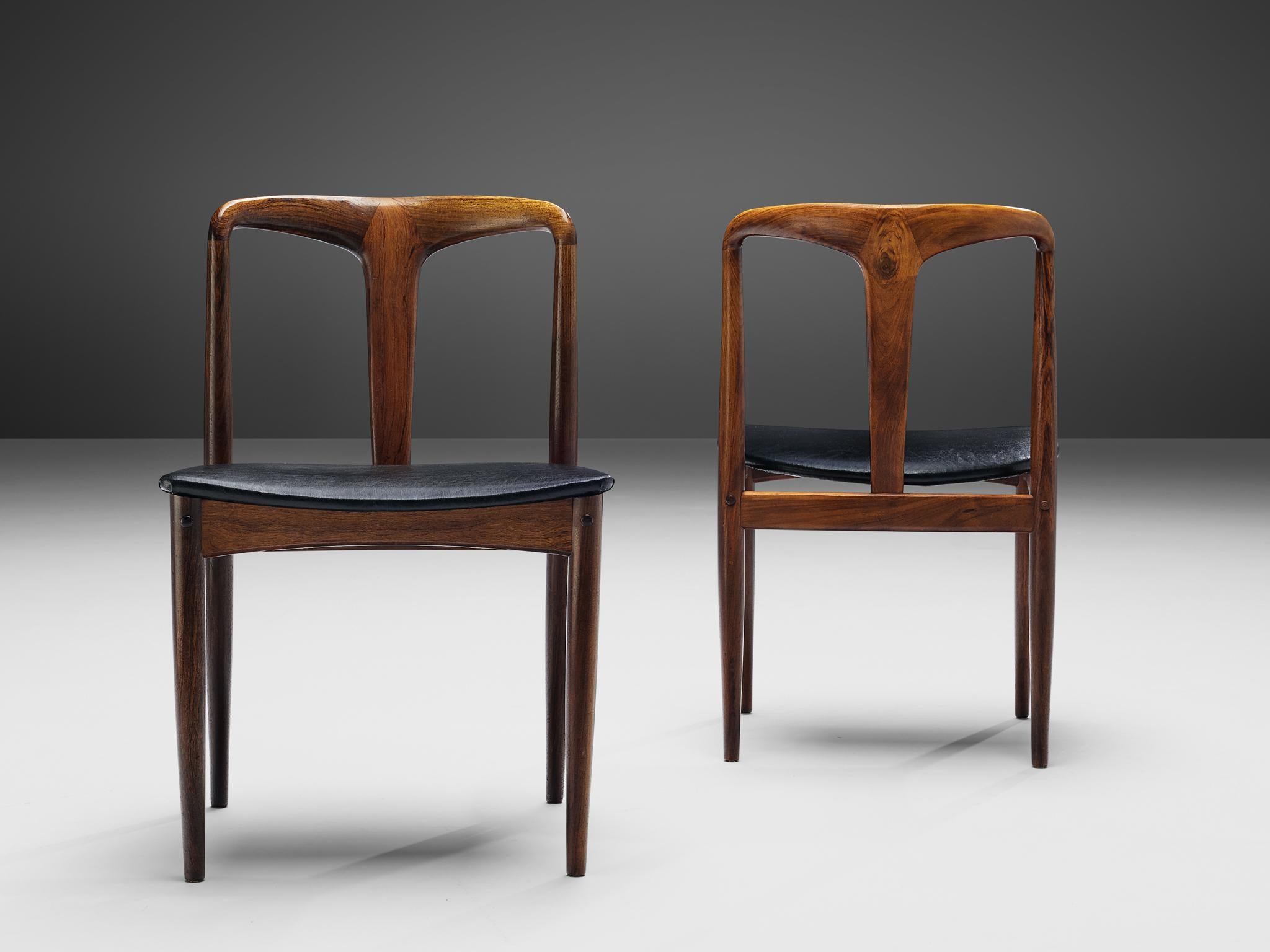 Johannes Andersen Set of Six 'Juliane' Dining Chairs in Rosewood 3
