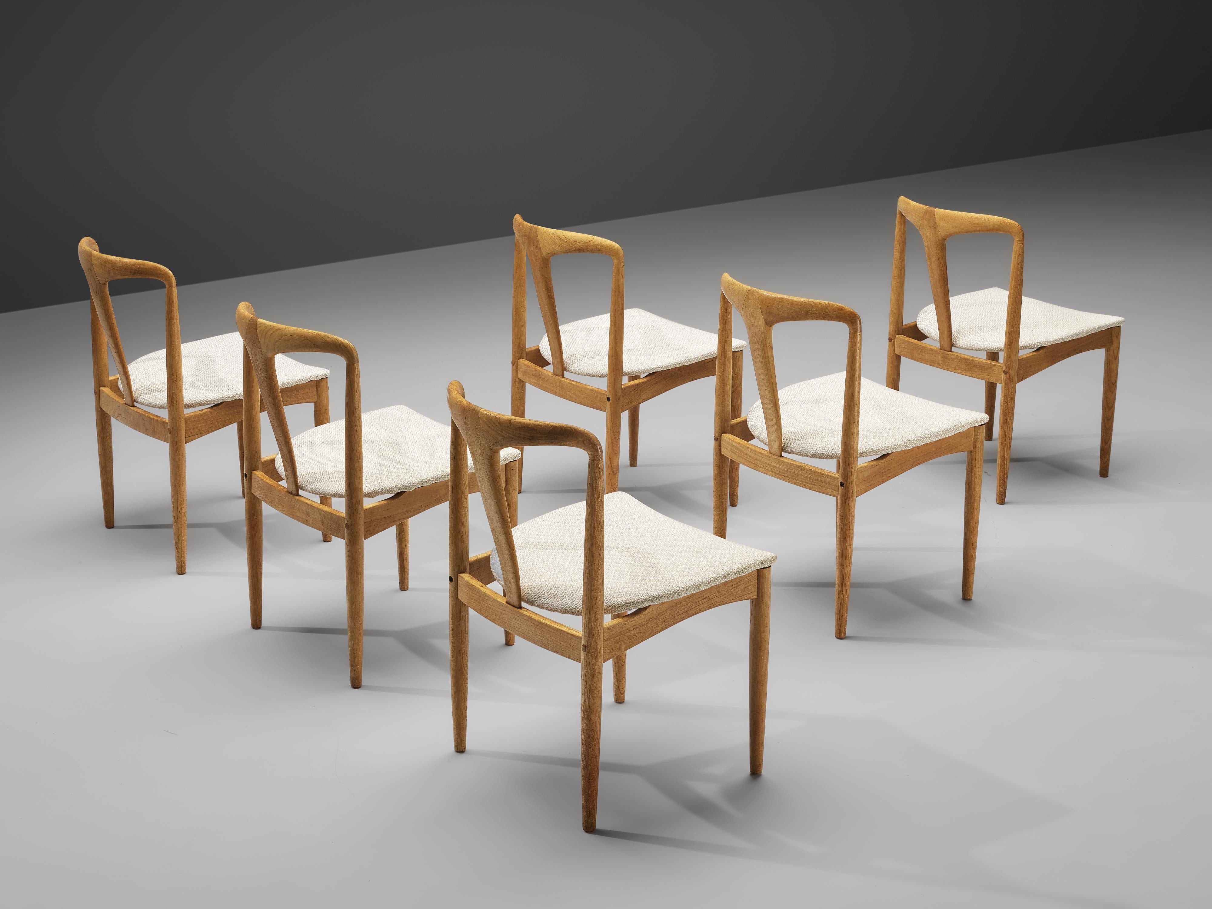 Danish Johannes Andersen Set of Six 'Juliane' Dining Chairs in Teak