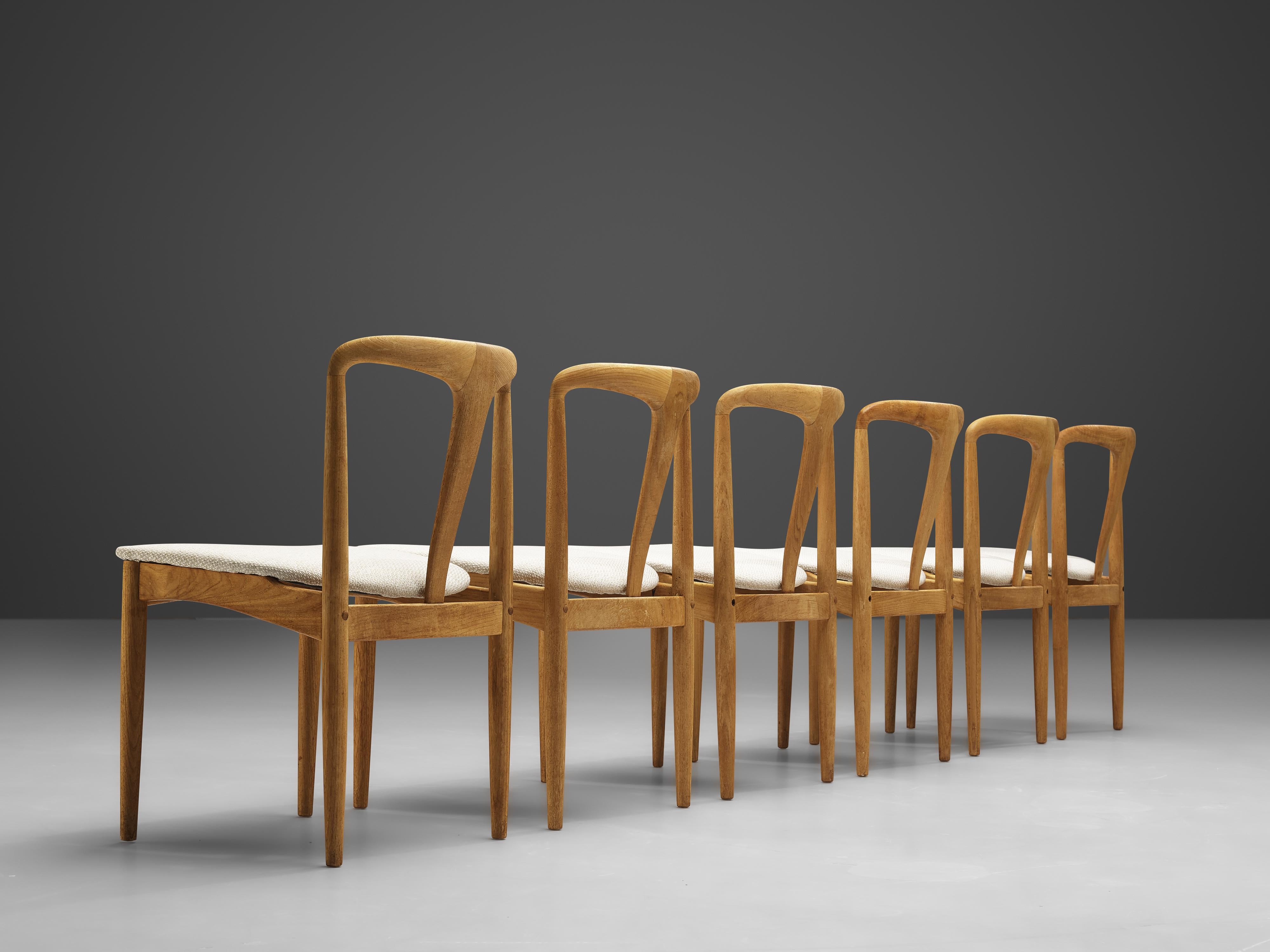 Johannes Andersen Set of Six 'Juliane' Dining Chairs in Teak In Good Condition In Waalwijk, NL