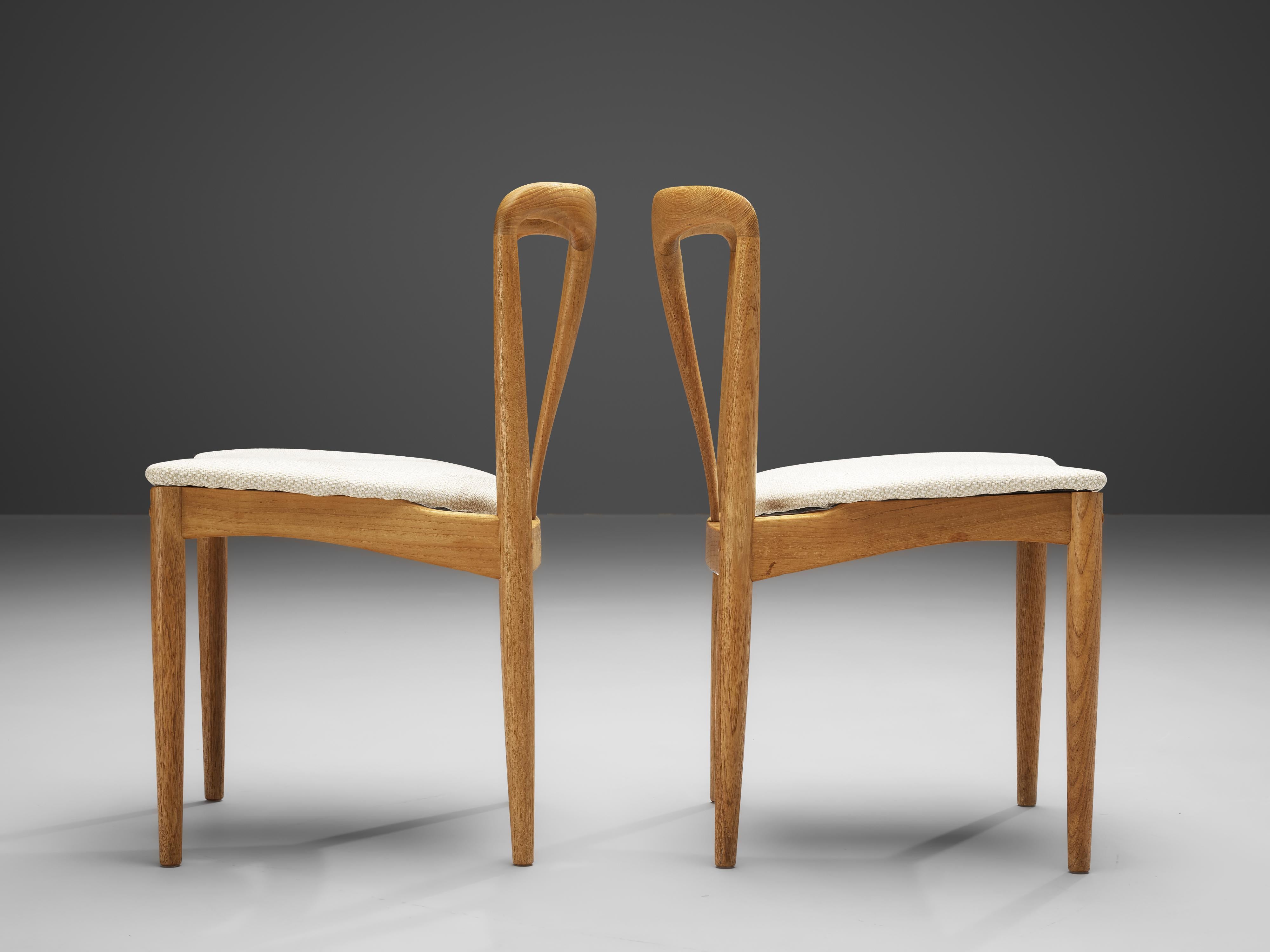 Fabric Johannes Andersen Set of Six 'Juliane' Dining Chairs in Teak