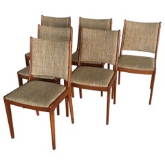 Johannes Andersen Set of Six Refinished Teak Dining Chairs, Inc. Reupholstery