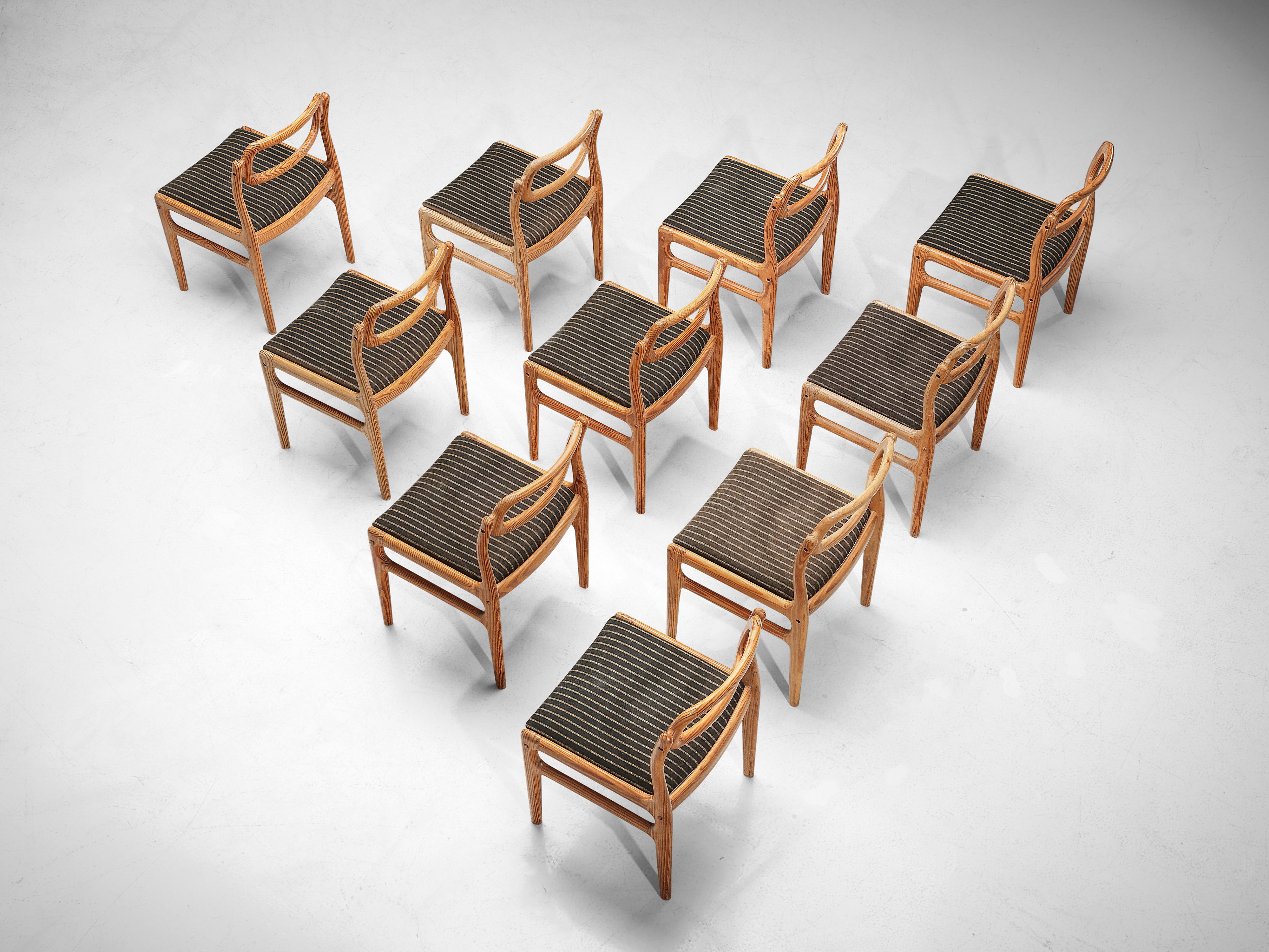 Mid-20th Century Johannes Andersen Set of Ten Dining Chairs in Pine