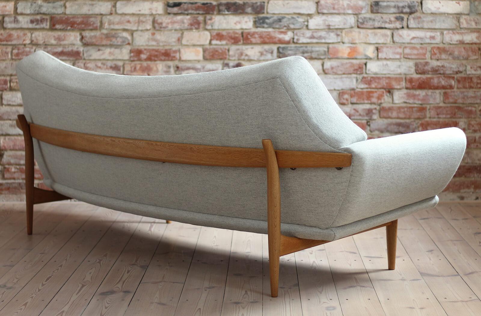 Johannes Andersen Sofa for AB Trensums Reupholstered in Kvadrat Fabric, 1950s 1