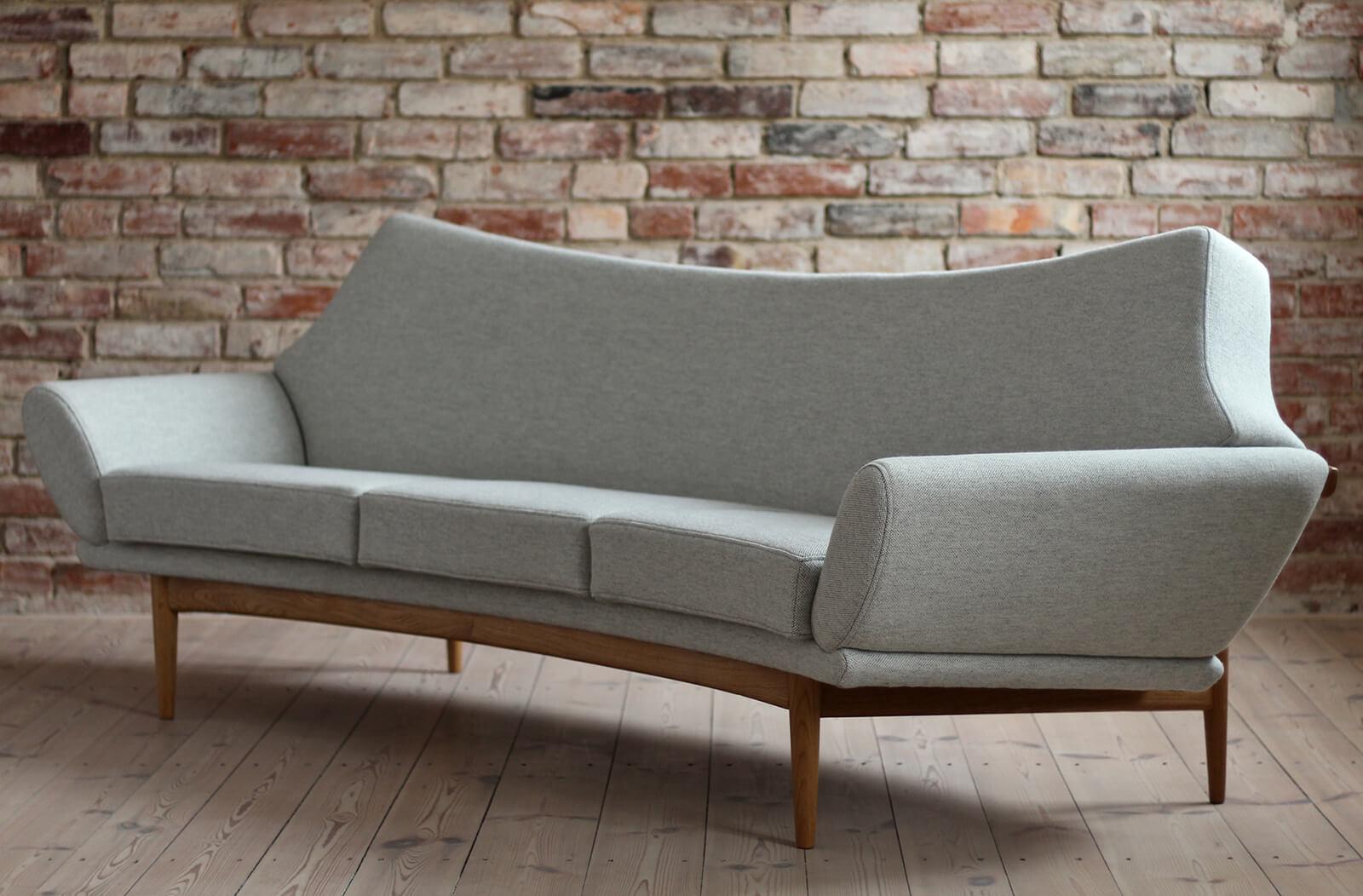 Swedish Johannes Andersen Sofa for AB Trensums Reupholstered in Kvadrat Fabric, 1950s