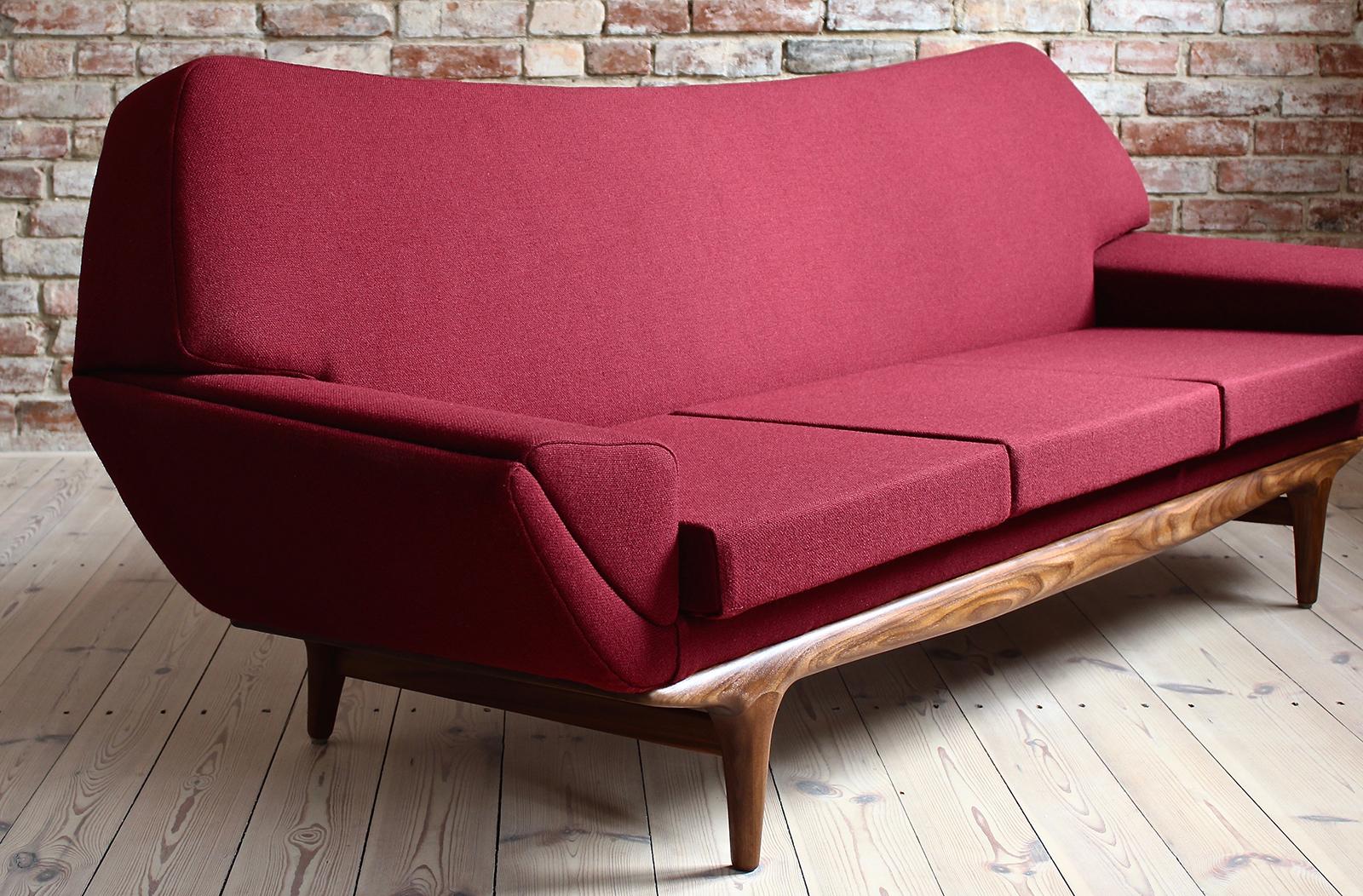 Swedish Johannes Andersen Sofa for AB Trensums reupholstered in Kvadrat Fabric, 1950s