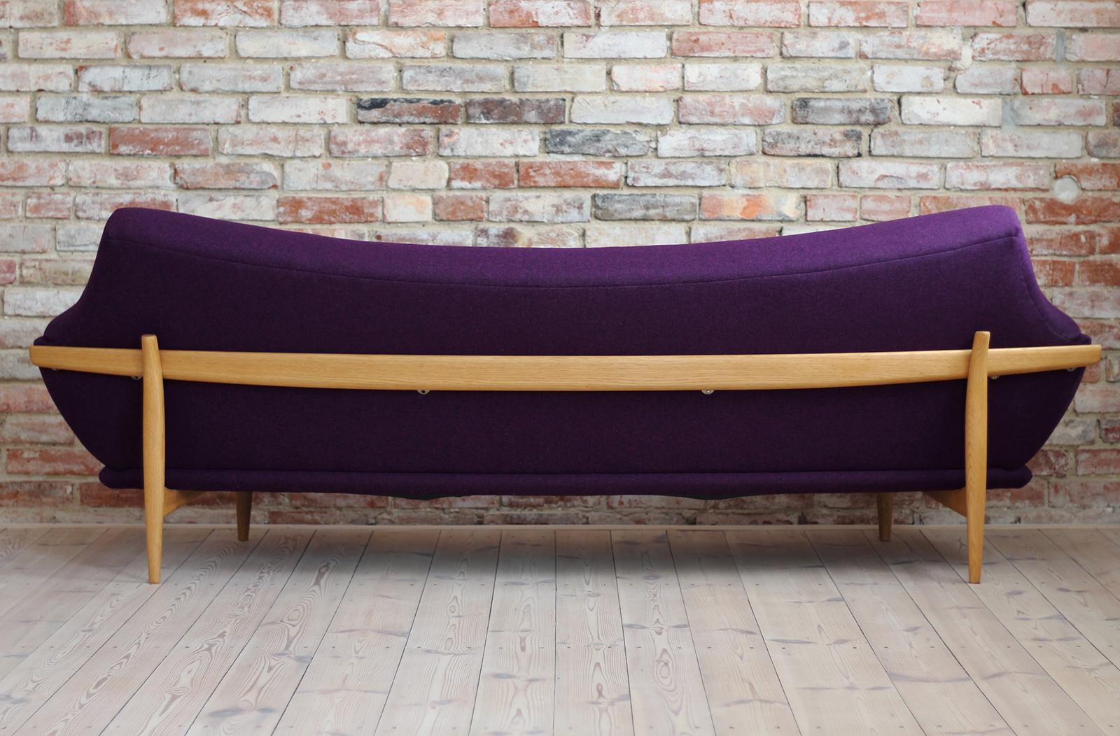 Wool Johannes Andersen Sofa for AB Trensums Reupholstered in Kvadrat Fabric, 1950s