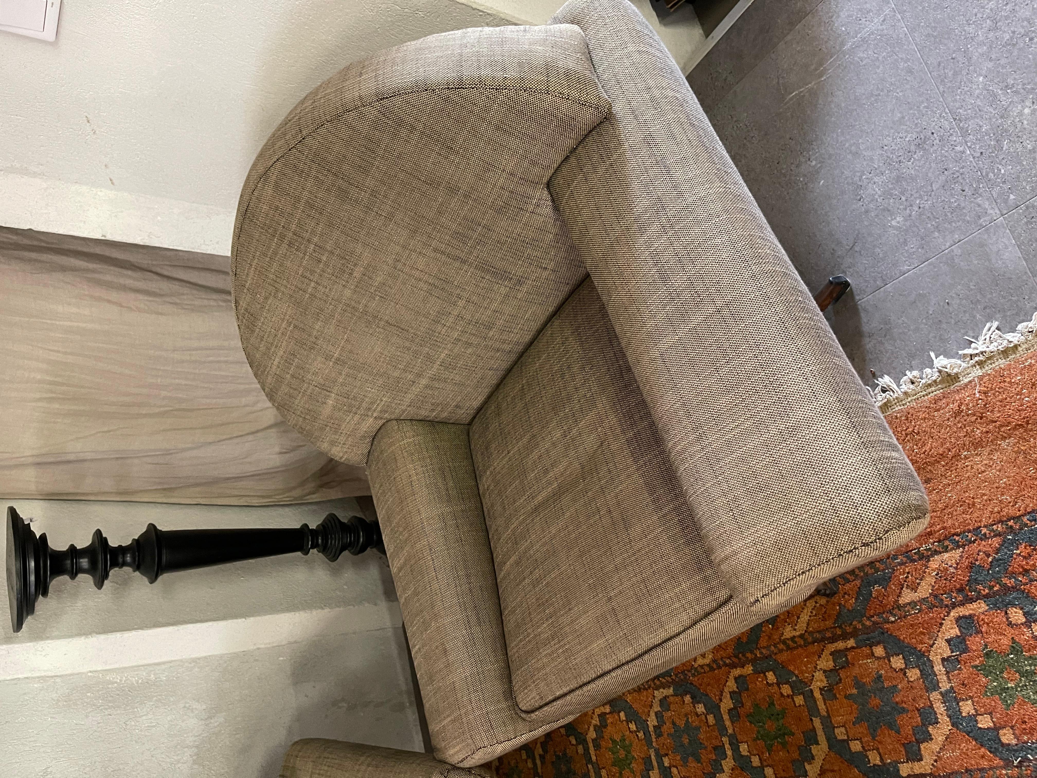 Rare Capri sofa and swivel chair  designed by Johannes Andersen. Produced by Trensum, Sweden, 1960. This fine example retains original in good condition but probably been reupholstered
There are a few light spots so the buyer may wish to reupholster