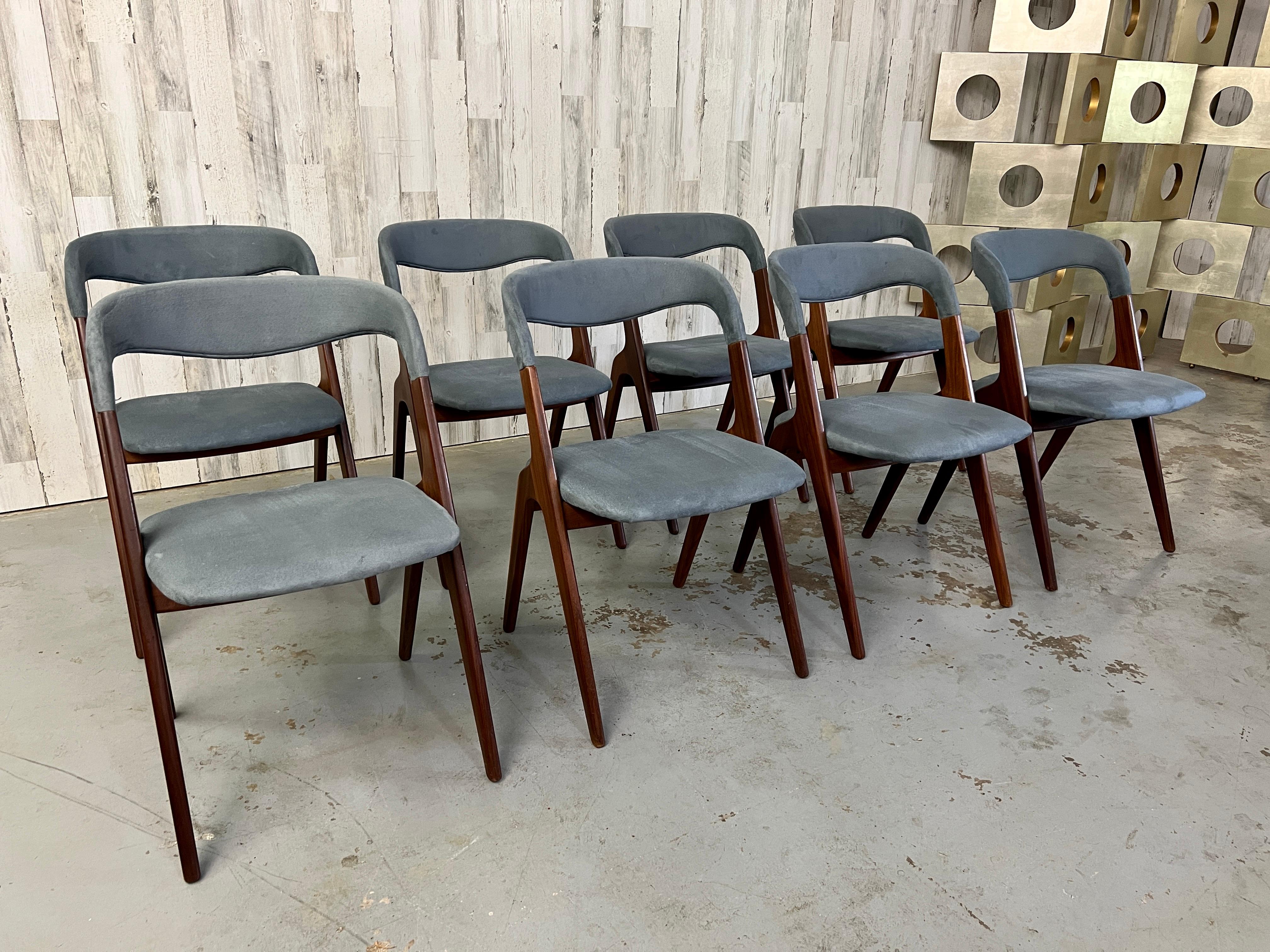 Danish  Johannes Andersen 'Sonja' Dining Chairs Set of Eight