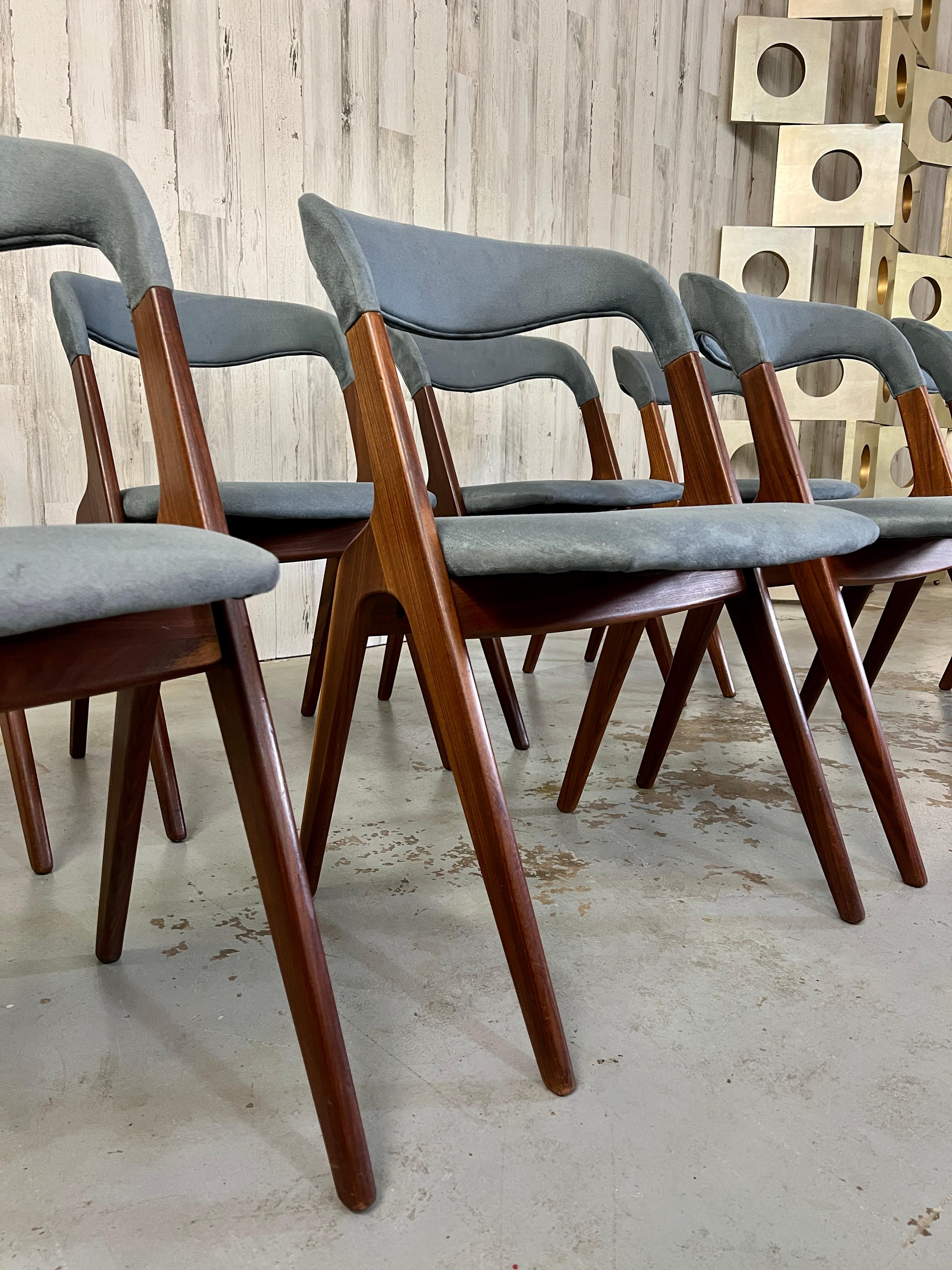 20th Century  Johannes Andersen 'Sonja' Dining Chairs Set of Eight