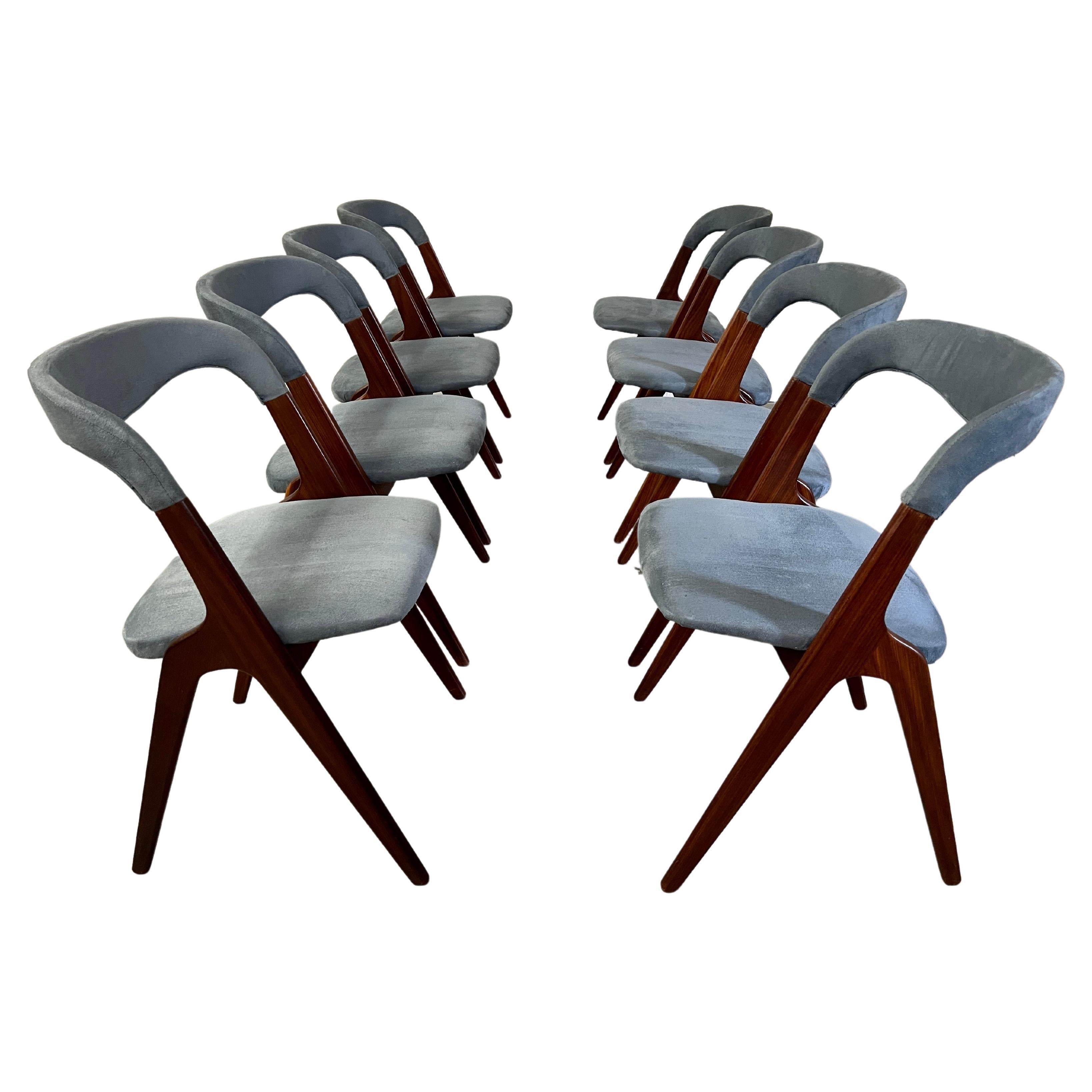  Johannes Andersen 'Sonja' Dining Chairs Set of Eight