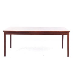 Johannes Andersen Style Mid Century Danish Rosewood Hidden Leaf Dining Table