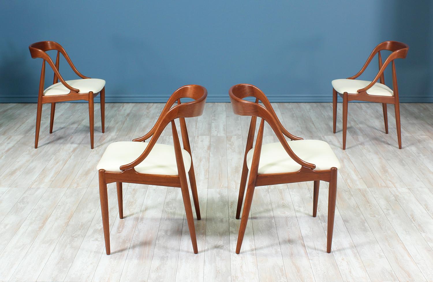 Mid-Century Modern Johannes Andersen Teak Dining Chairs for Moreddi