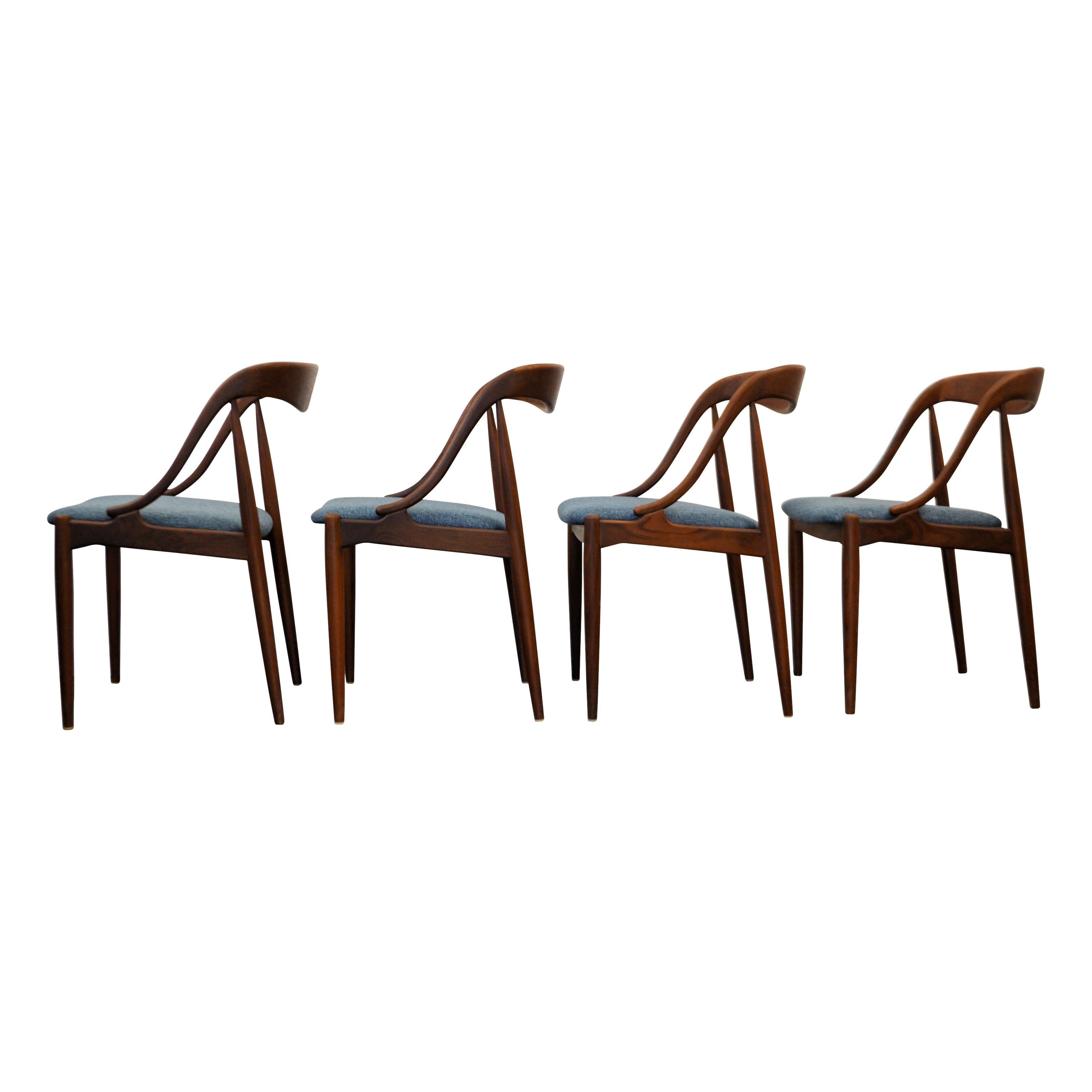 Johannes Andersen Teak Dining Chairs, Set of Four In Fair Condition In Panningen, NL