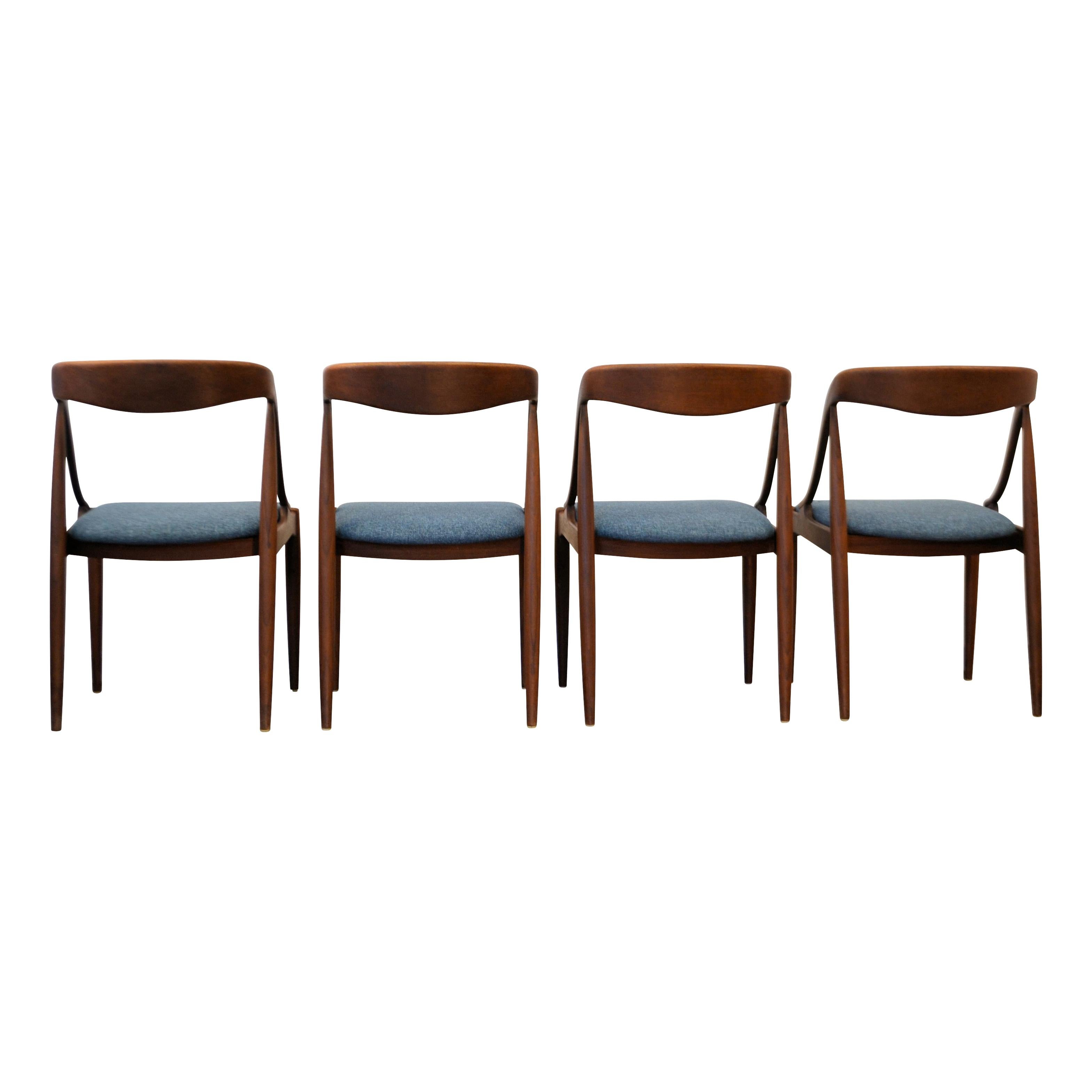 20th Century Johannes Andersen Teak Dining Chairs, Set of Four