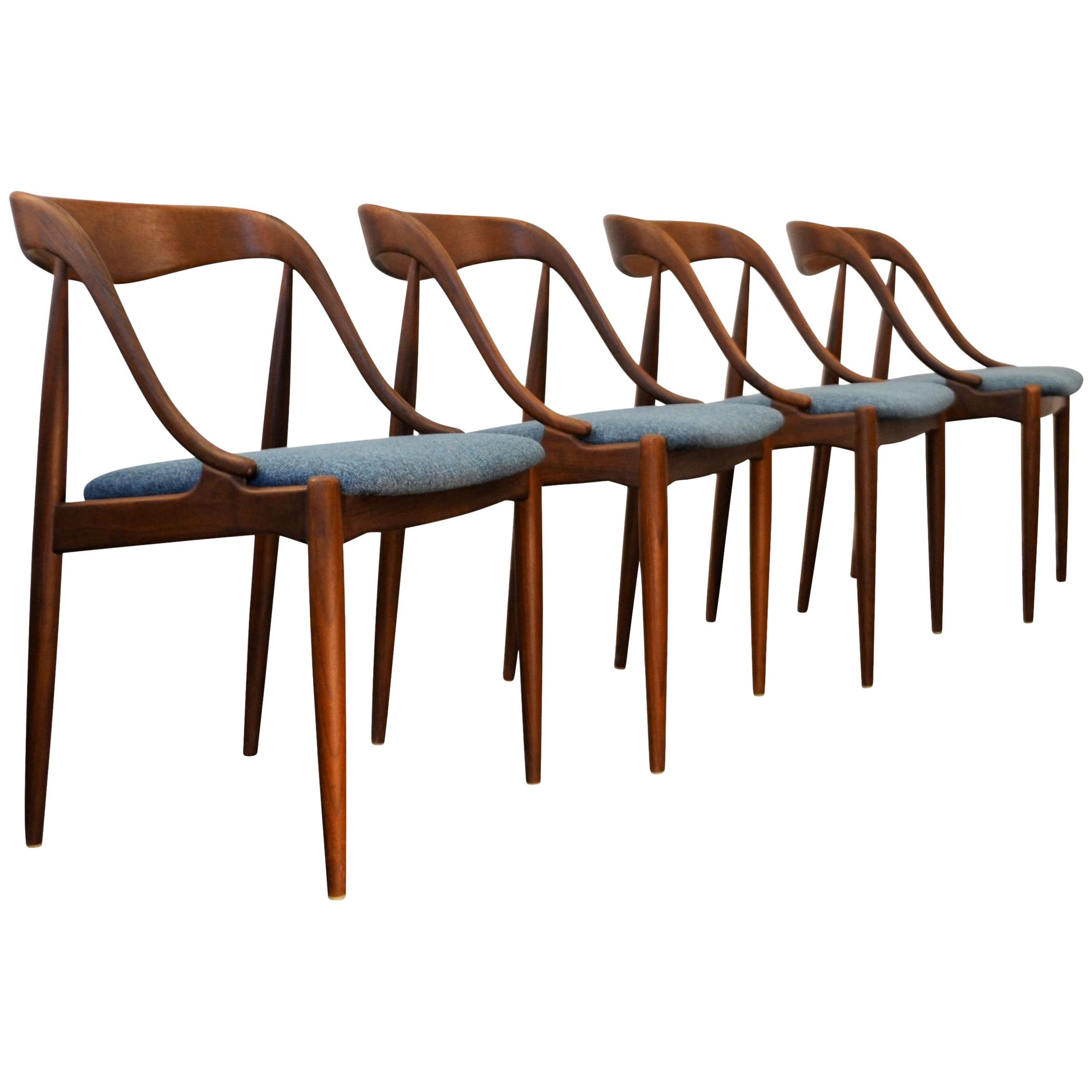 Johannes Andersen Teak Dining Chairs, Set of Four