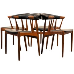 Johannes Andersen Teak Dining Chairs, Set of Four