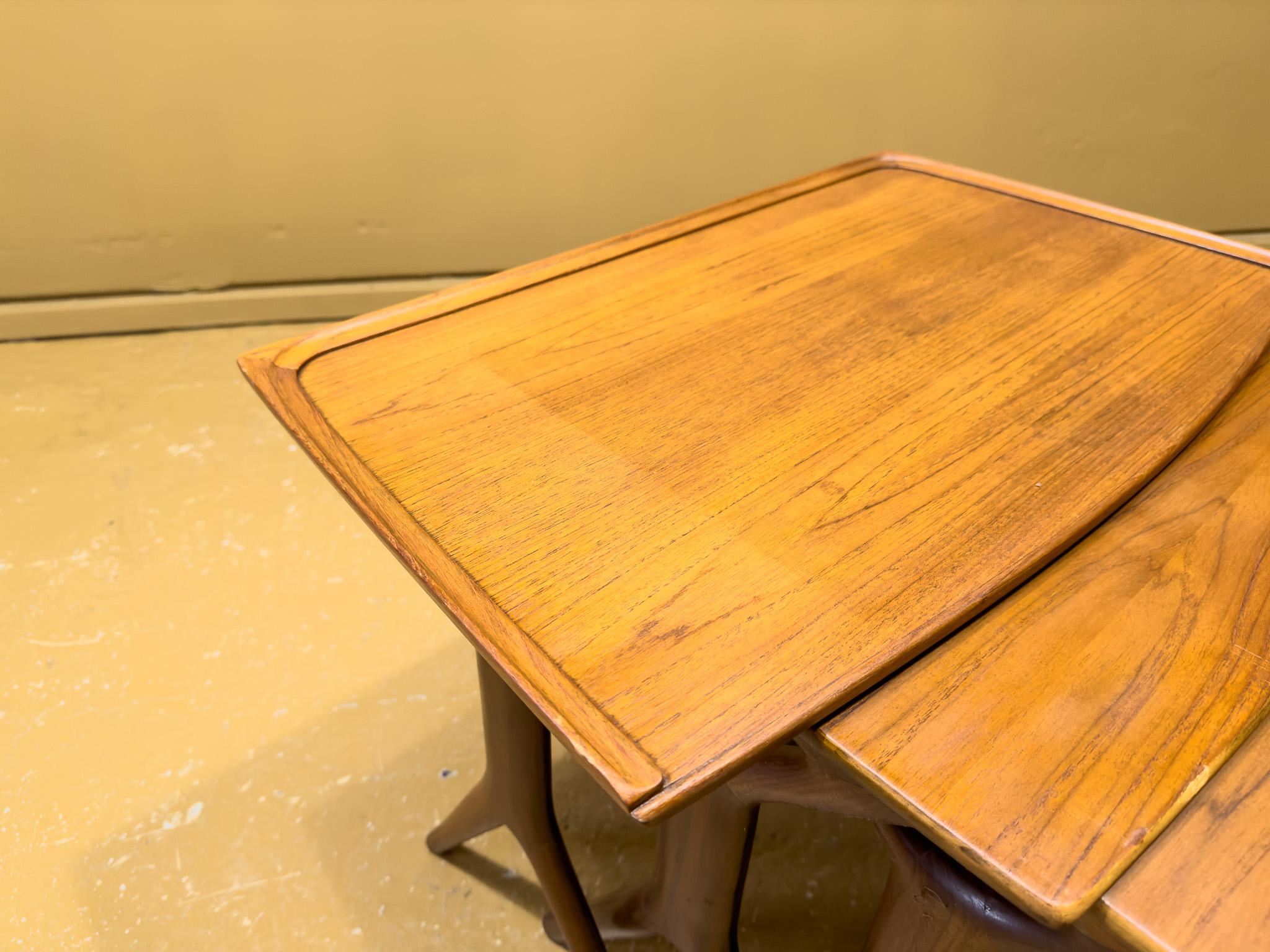 Danish Johannes Andersen Teak Nesting Tables For Sale
