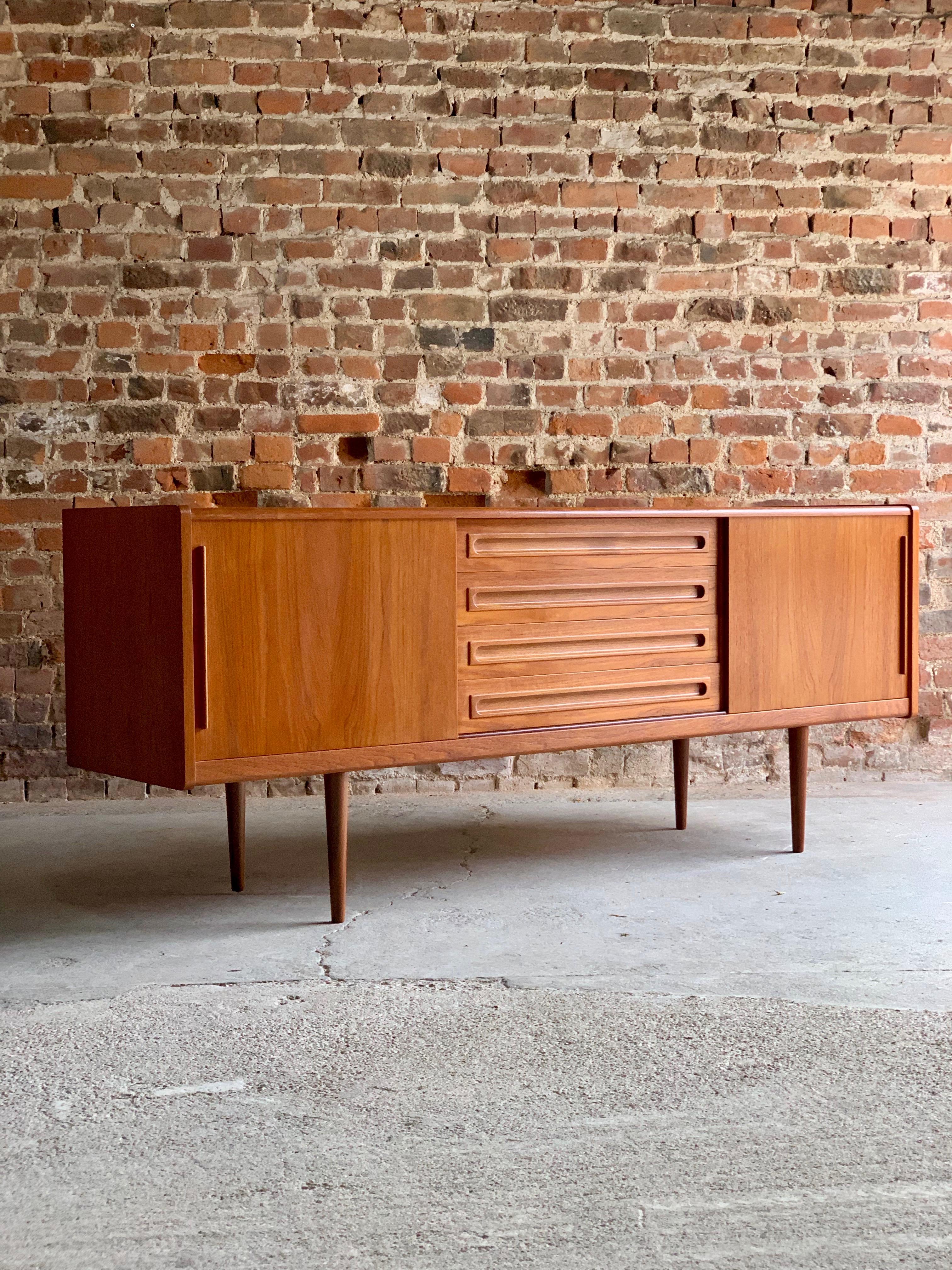 Late 20th Century Johannes Andersen Teak Sideboard Credenza Midcentury Danish for Silkeborg