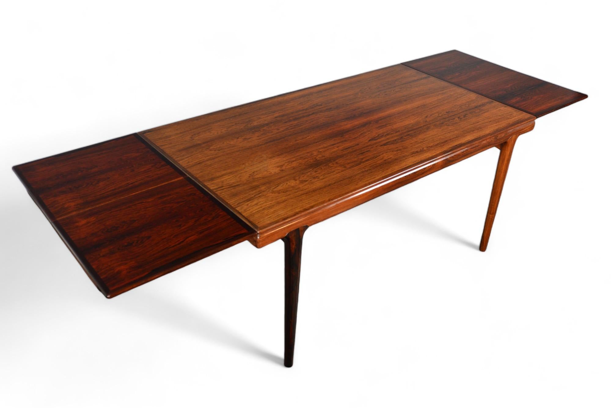 Johannes Andersen Two Leaf Dining Table in Rosewood For Sale 5