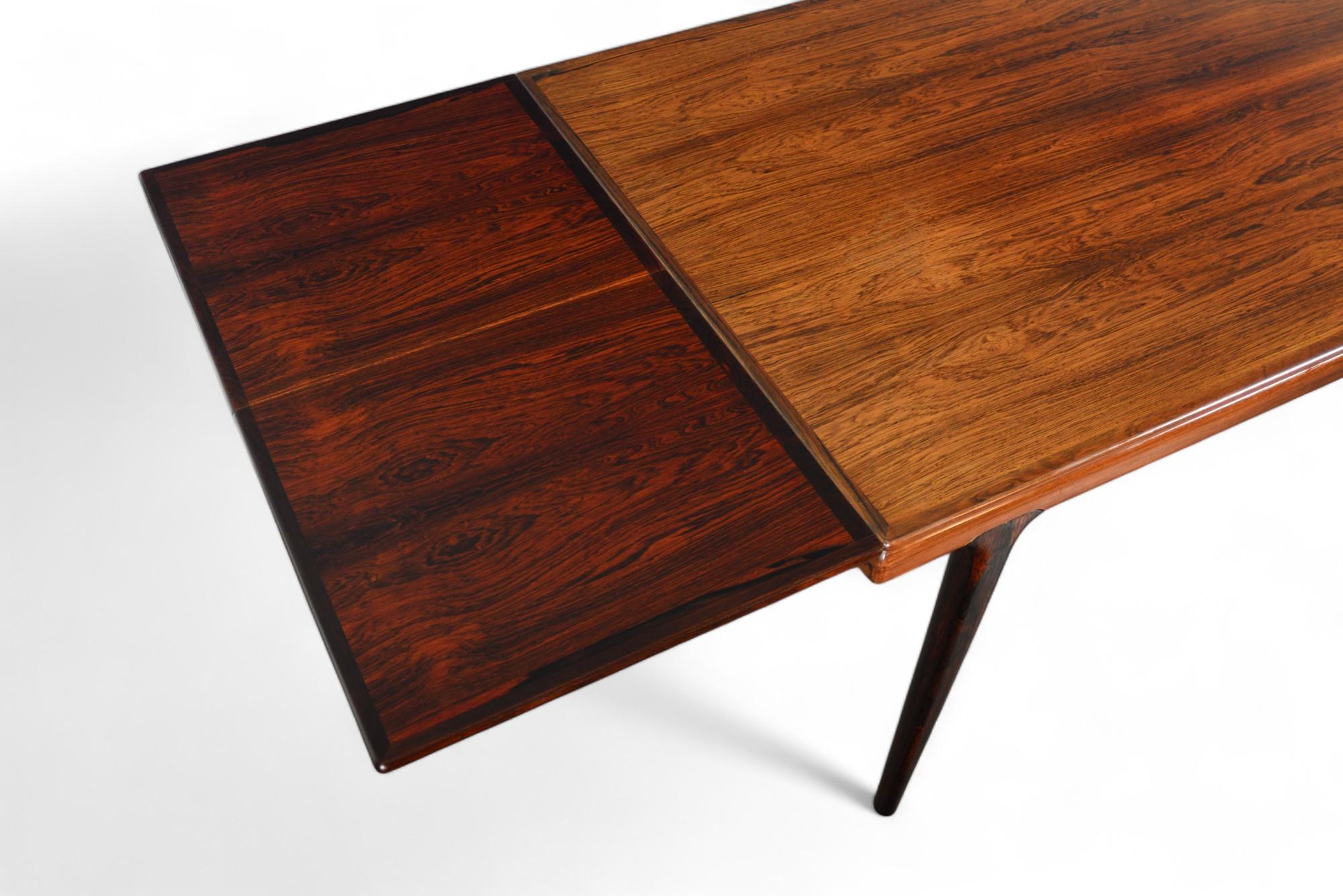 Johannes Andersen Two Leaf Dining Table in Rosewood For Sale 6