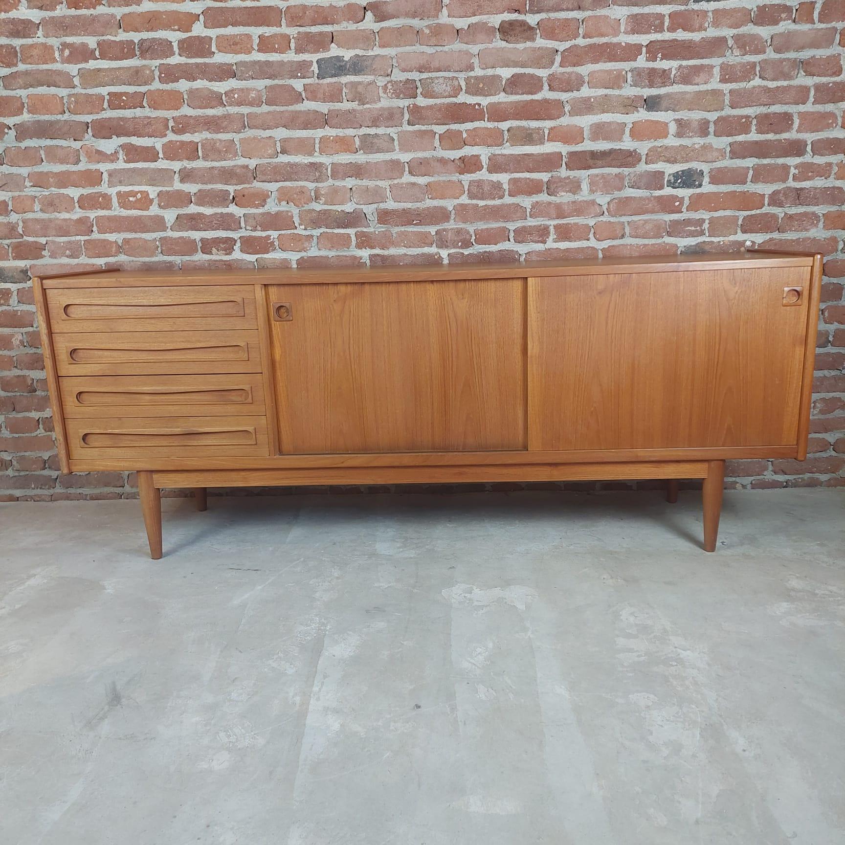 Danish Johannes Andersen vintage teak sideboard, Denmark 1960 For Sale