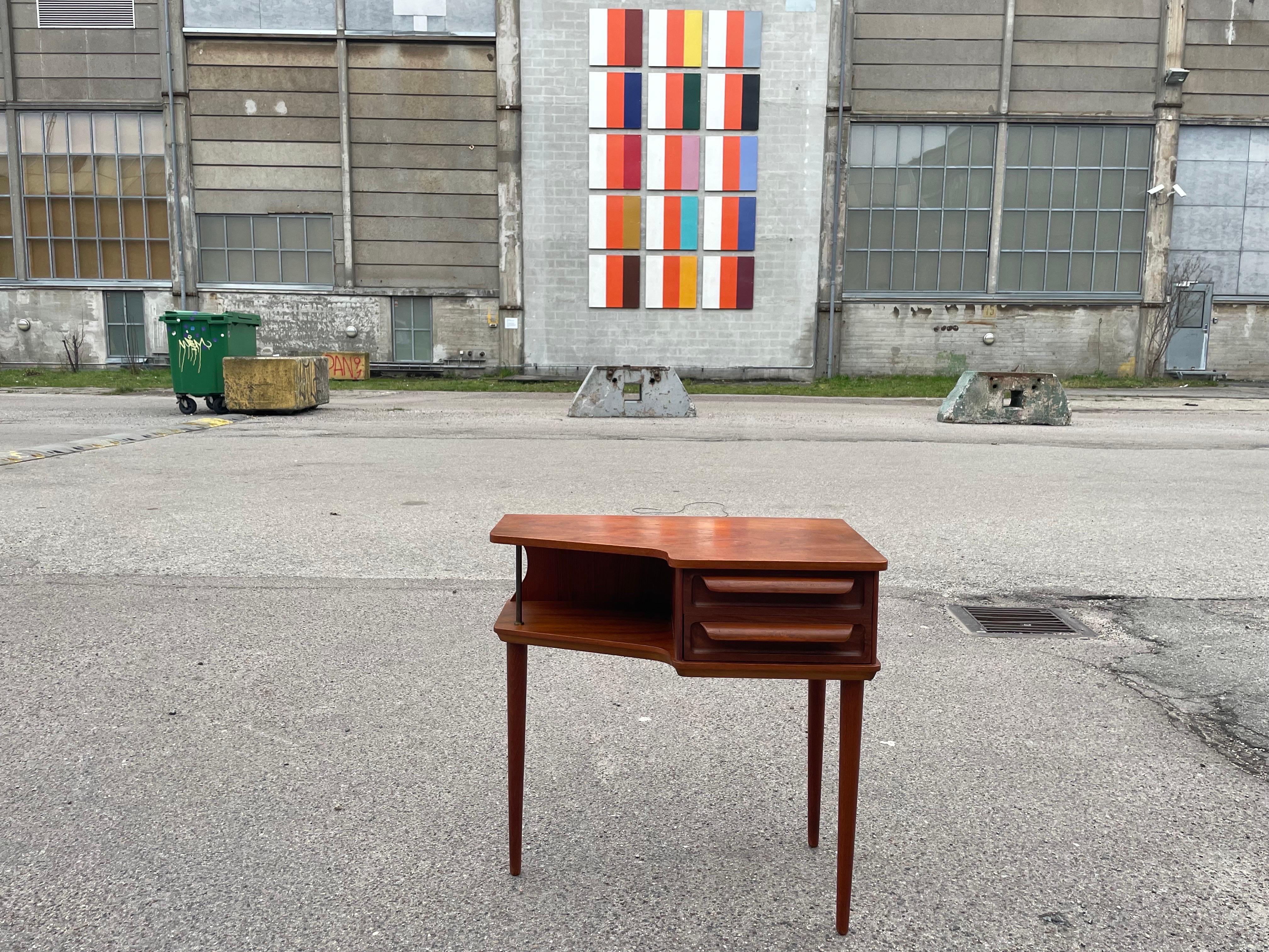Mid-20th Century Johannes Andersen's Teak Side Table for CFC a Danish Mid-Century Masterpiece For Sale