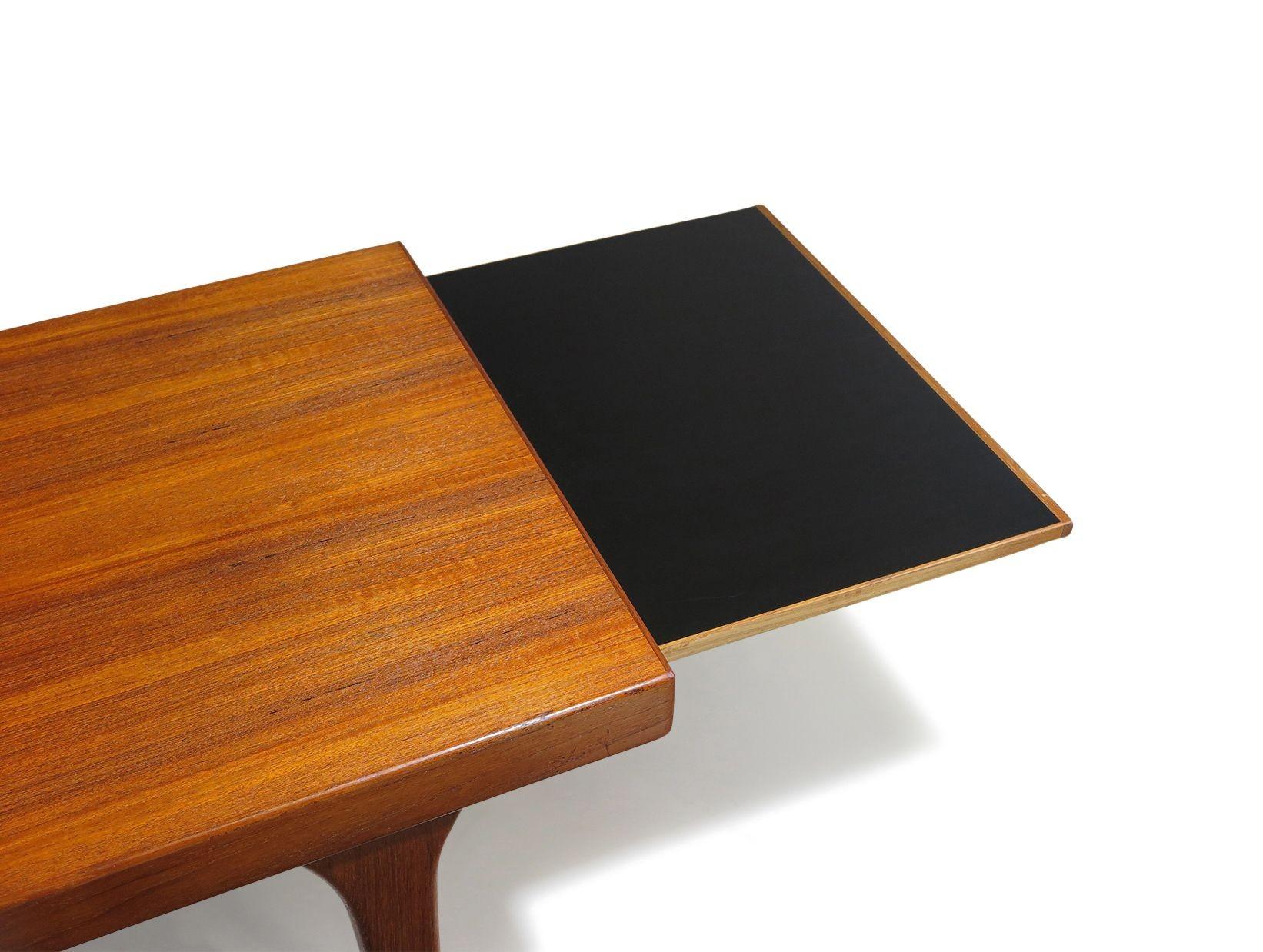 Johannes Anderseon Teak Coffee table with Pullout Trays For Sale 2