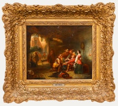 Antique Johannes Anthonie Balthazar Strobel (1821-1905) - Oil, The Lucky Dice
