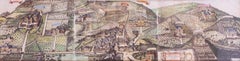 Gravure italienne du début du XVIIIe siècle représentant des villas de Frescati, dans les collines d'Alban, Latium