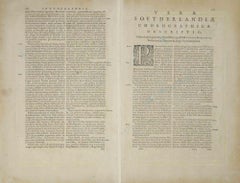 Map of Scotland - Etching by Johannes Blaeu - 1650s