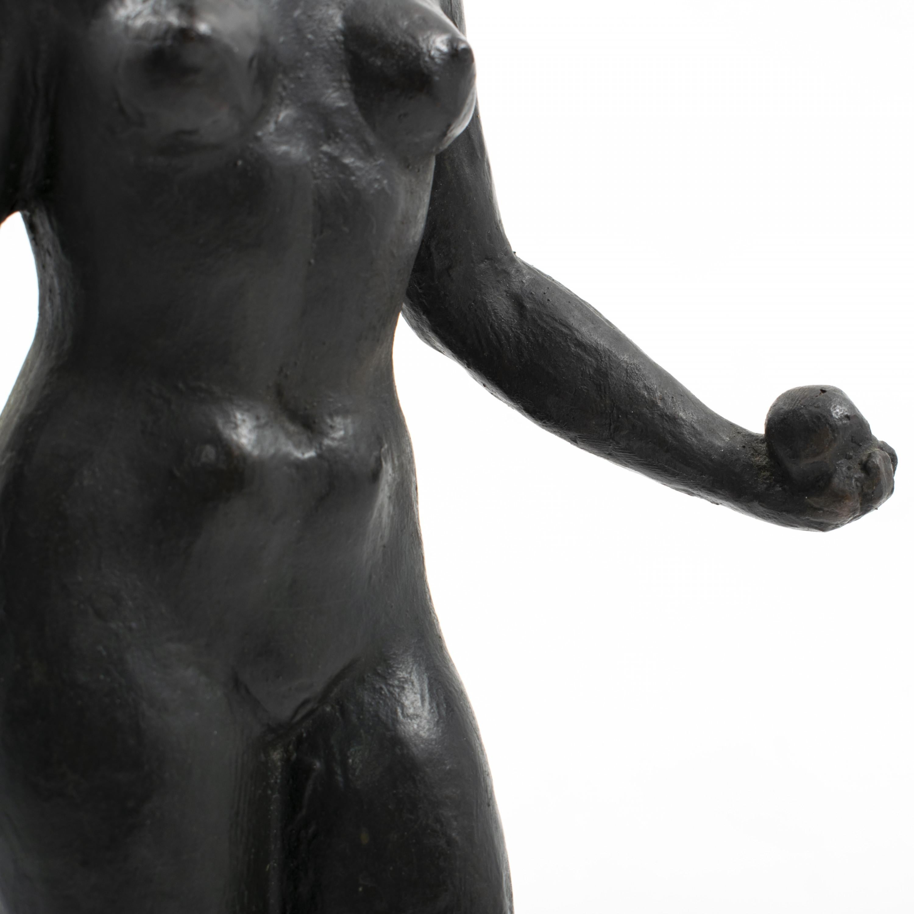 Patinated Johannes C. Bjerg Bronze Sculpture 