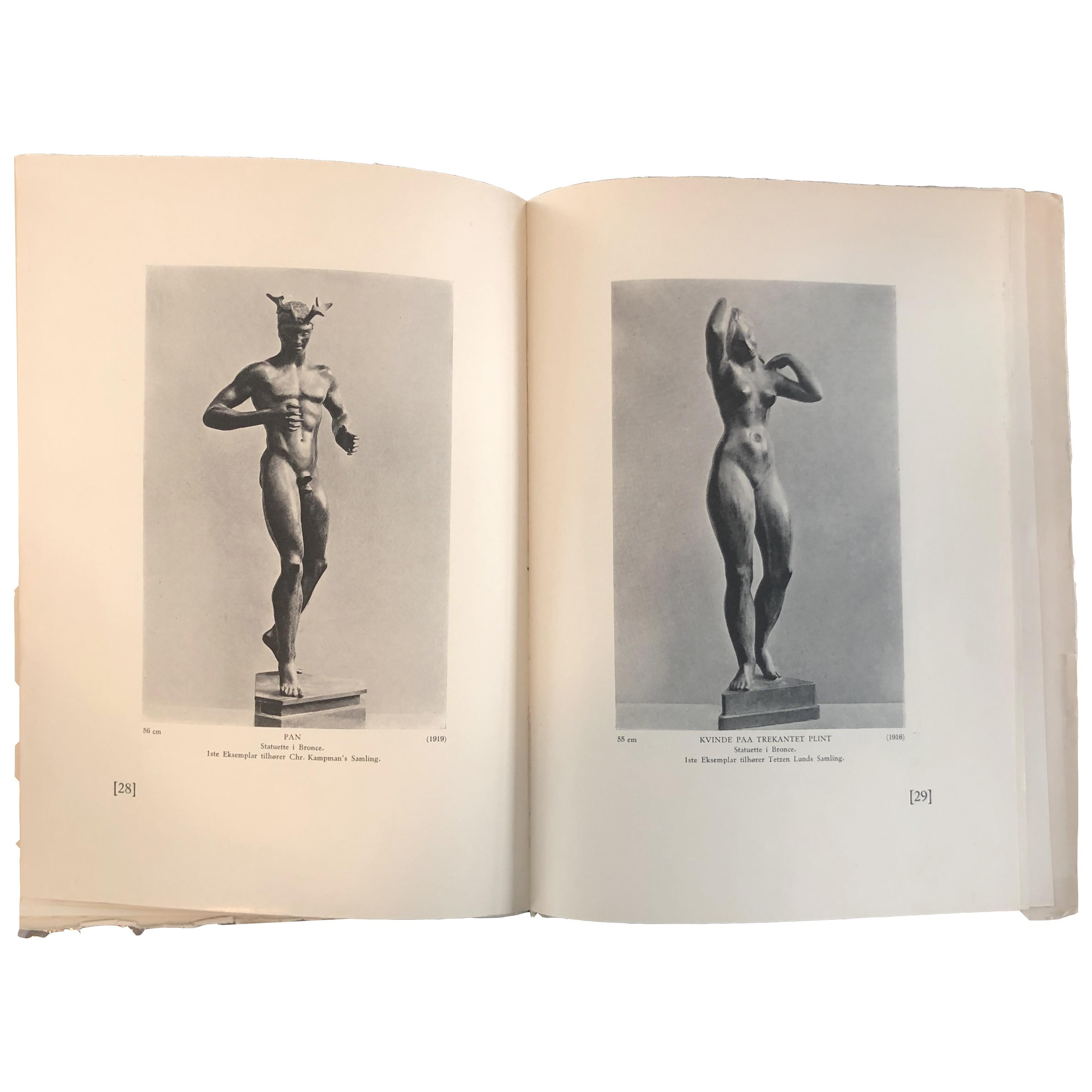 Johannes C. Bjerg Modern Bronze Stauette of a standing Woman, Designed 1916 2