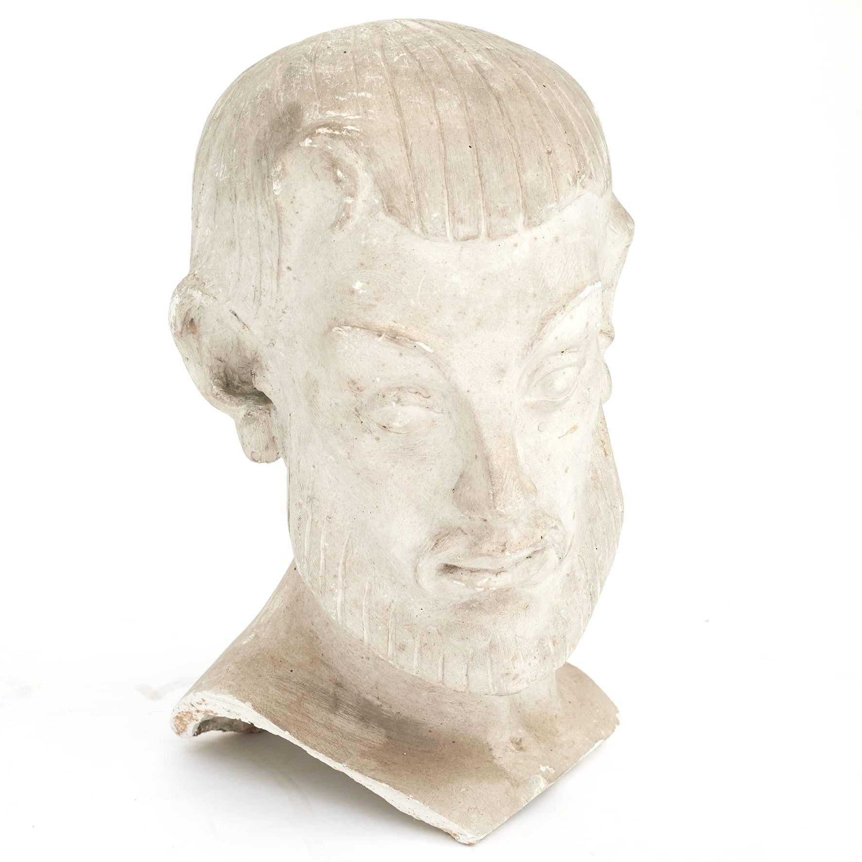 Johannes C. Bjerg 1886-1955.
Head in plaster of a preliminary study for the sculpture 